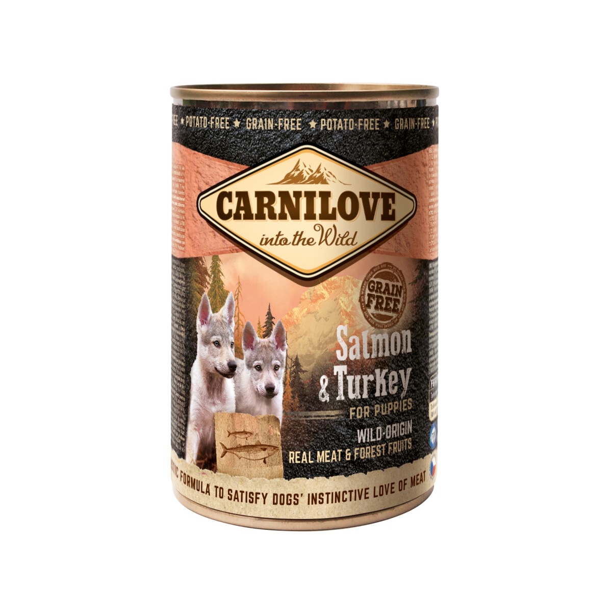 Carnilove konservuotas maistas šuniukams su lašiša/kalakutiena, 400g - 