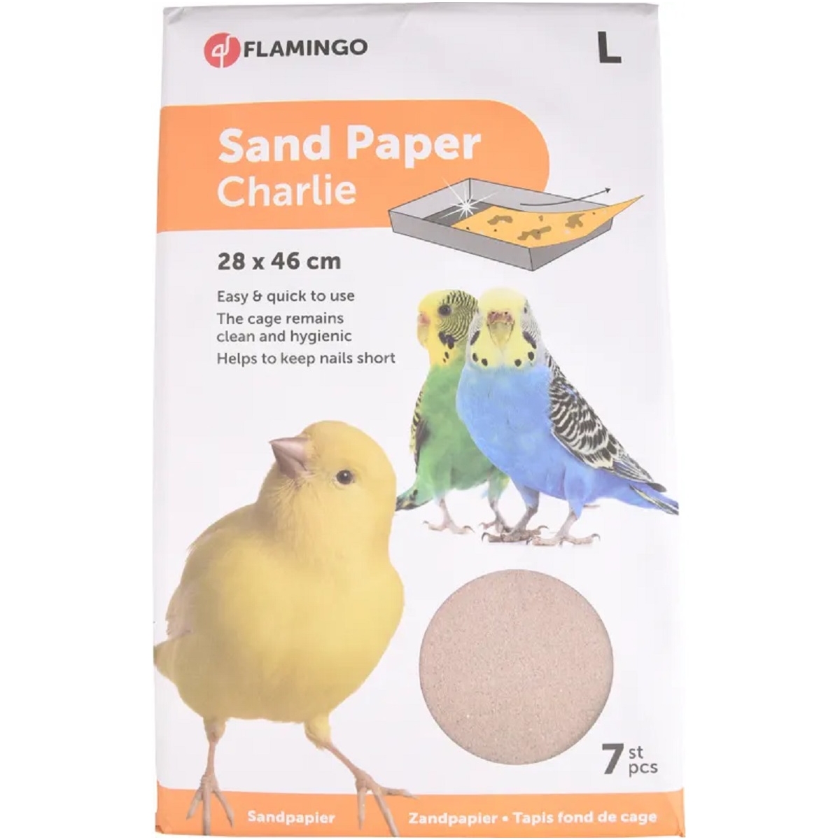 Flamingo Smėlio popierius L 7 vnt. 28X46CM - 