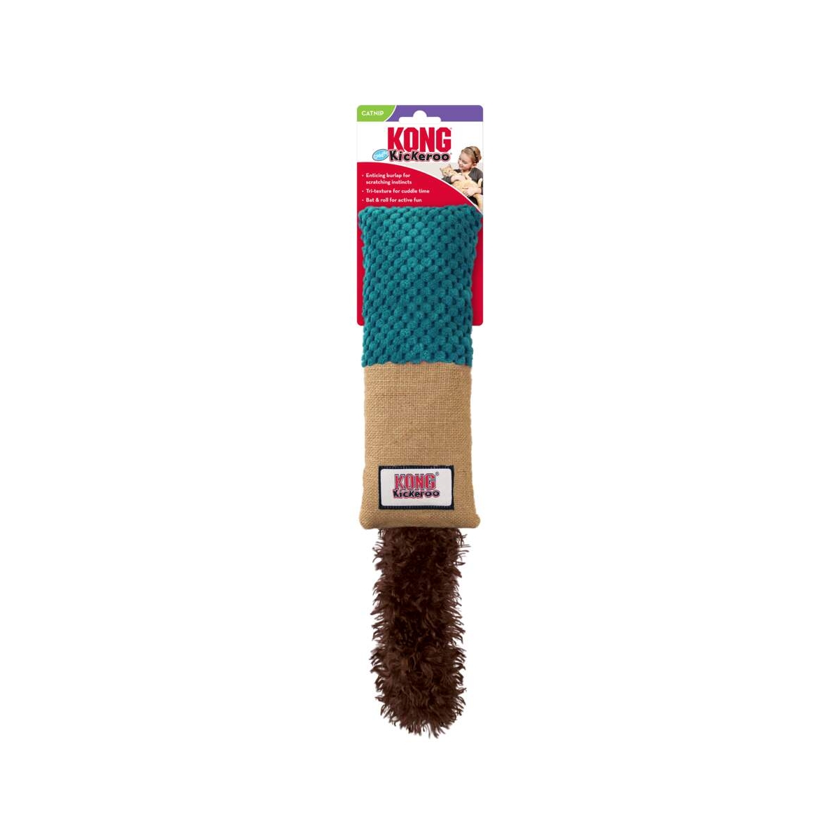 KONG Kickeroo Cuddler žaislas katėms, 40,64 × 9,53 × 5,08 cm - 