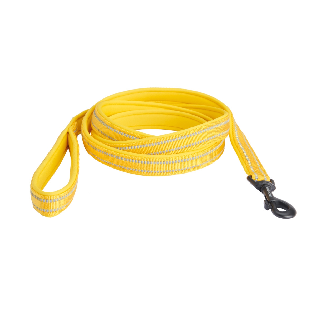 Feel Active pavadėlis šunims su paminkštinta rankena, 200 cm, geltona - 