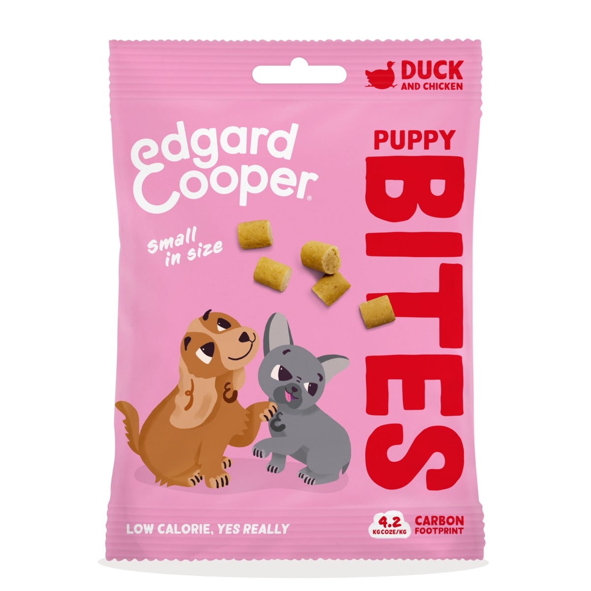Edgard Cooper skanėstai šuniukams Bites, su antiena ir vištiena, 50 g - 