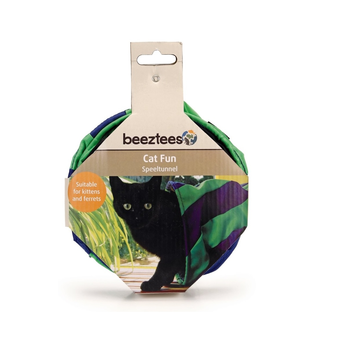 Beeztees žaidimų tunelis katėms ir šeškams, 14,5x35cm -  1