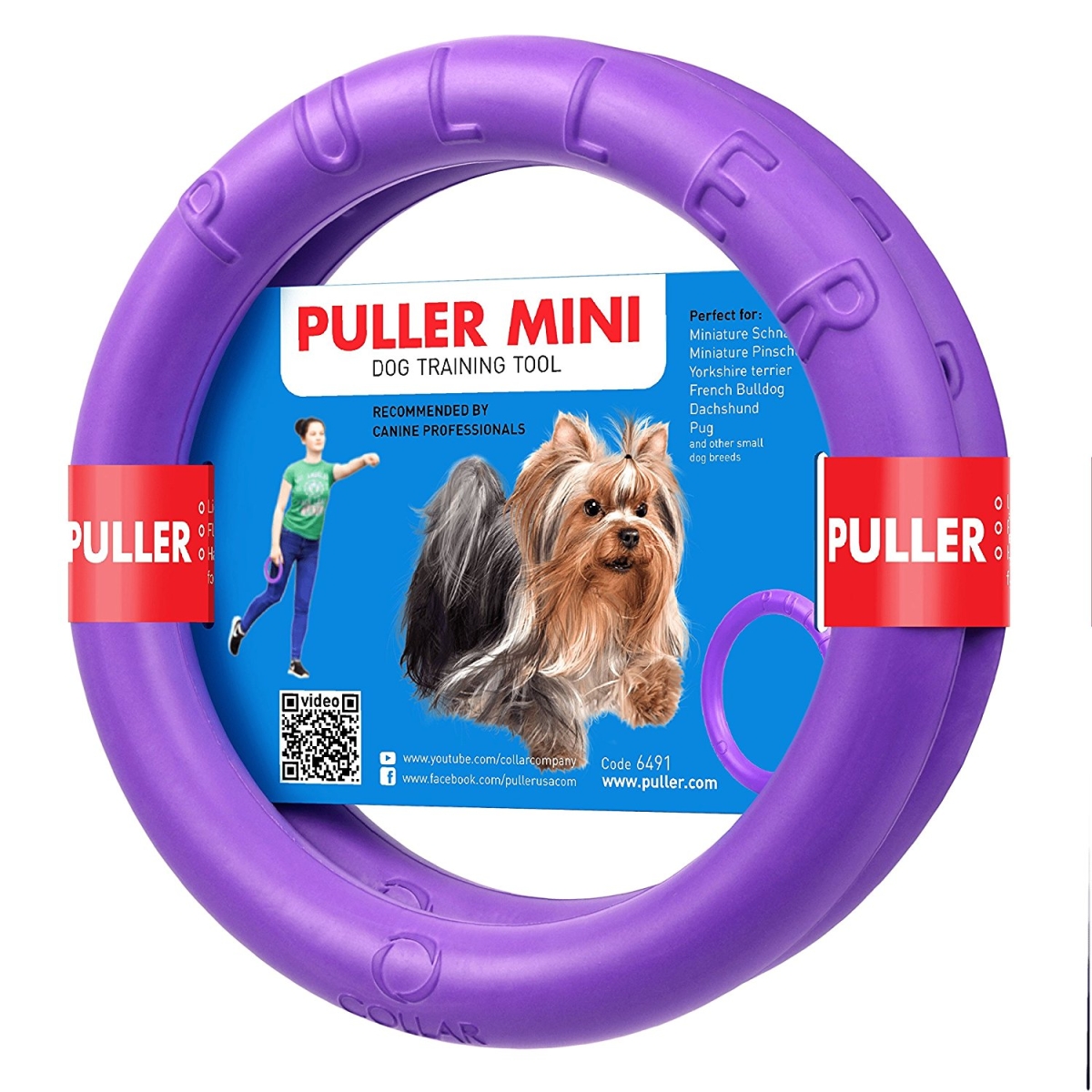 Collar Puller Mini žaislas šunims, 18 cm, violetinis -  1