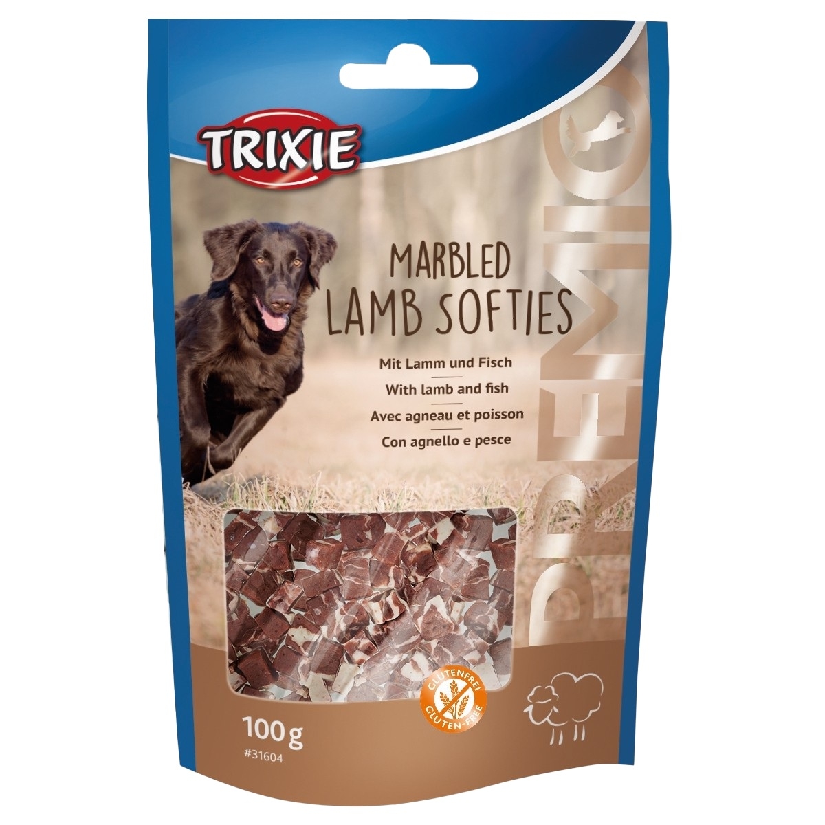 TRIXIE PREMIO ŠVELNŪS SKANĖSTAI ŠUNIMNS SU ĖRIENA, 100 G - 