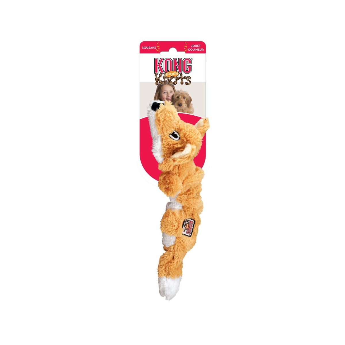 KONG Scrunch Knots Fox žaislas šunims, 38 cm - 