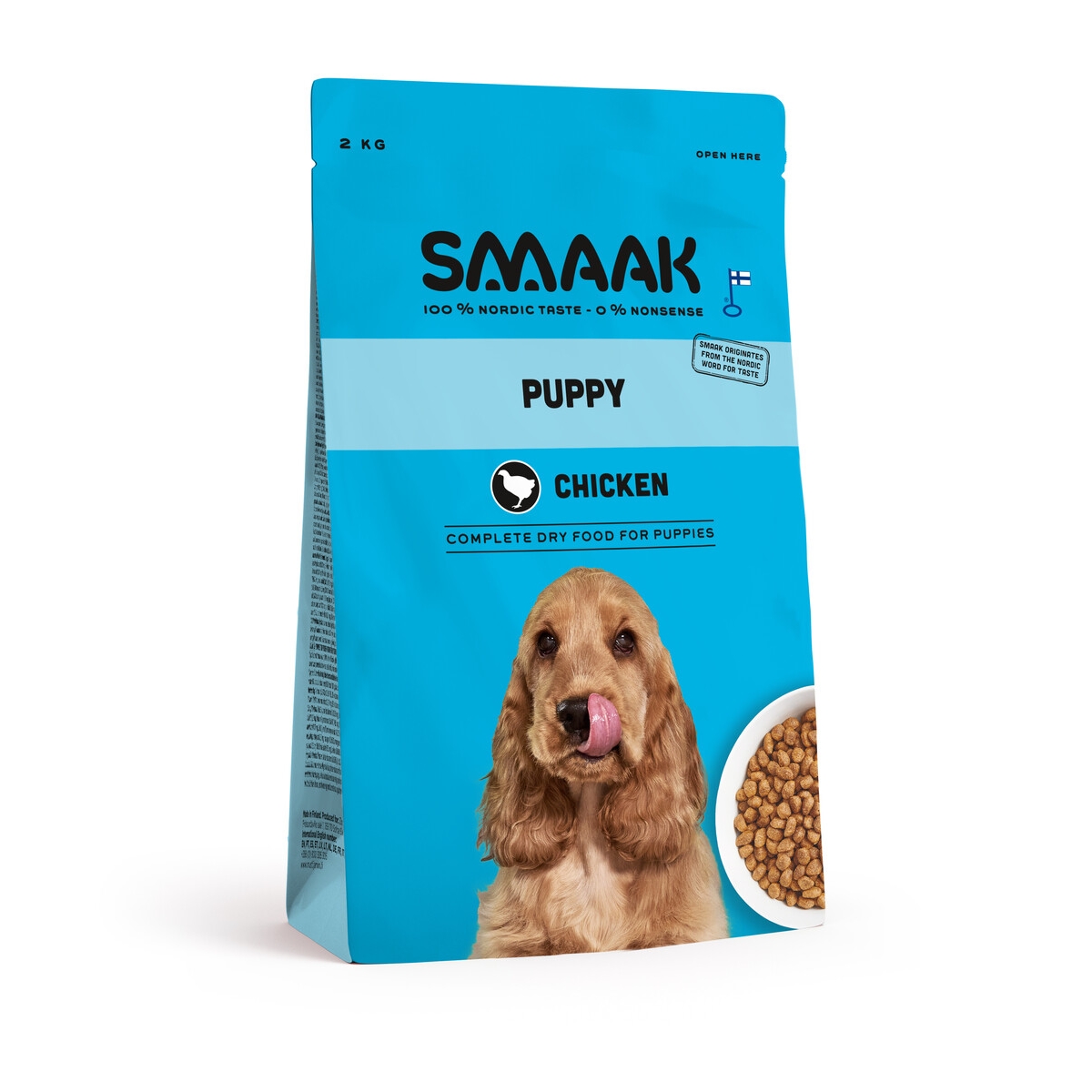 SMAAK sausas maistas šuniukams su vištiena ir lašiša, 2kg -  1