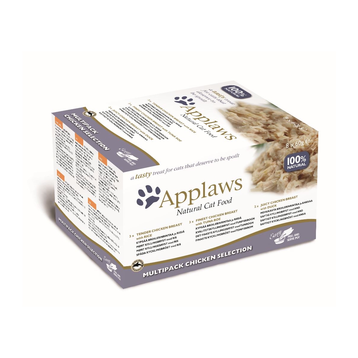 Applaws konservų rinkinys katėms, su vištiena 8 X 60 g - 