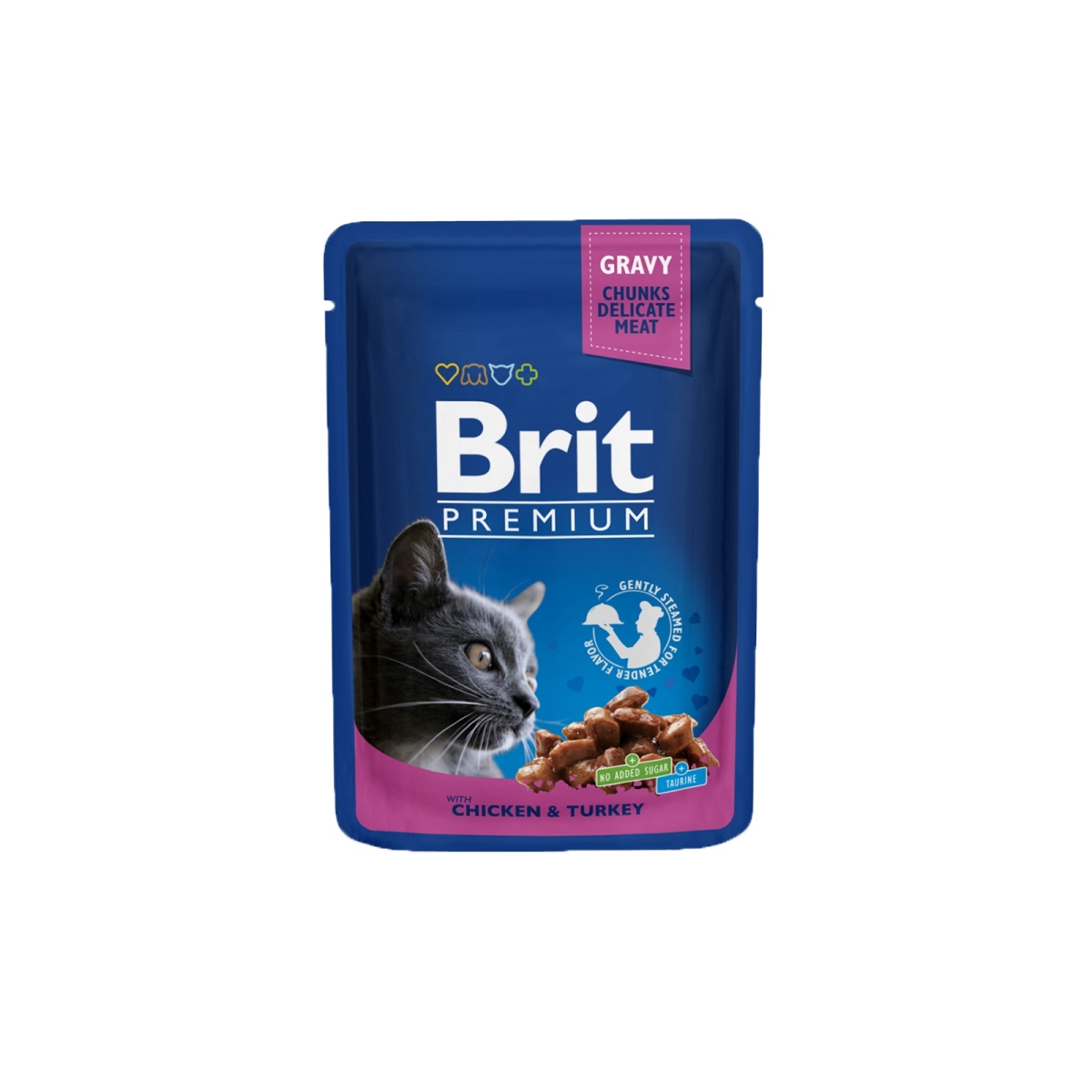 Brit Premium konservai katėms su višt/kalakut. 100g - 