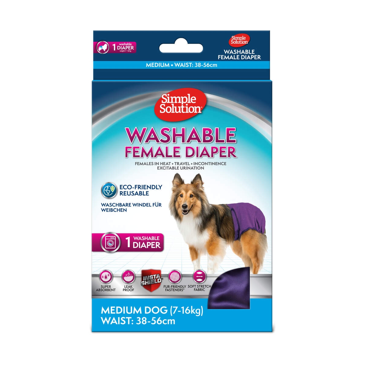 SIMPLESOLUTION PLAUNAMOS SAUSKELNĖS, M DYDIS, VIOLETINĖS SPALVOS - 