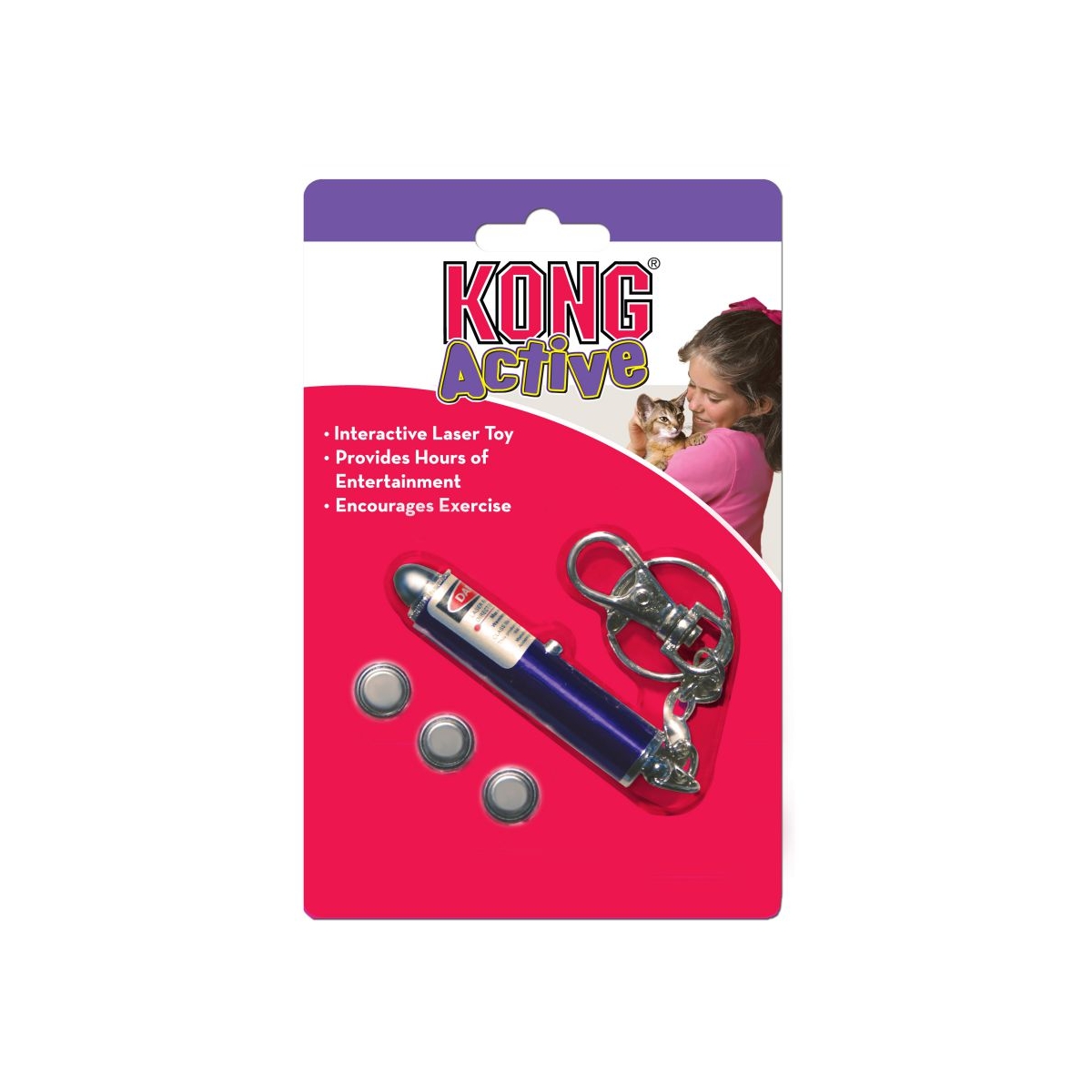 KONG Active Laser Pointer lazerinis žaislas katėms, 7cm - 