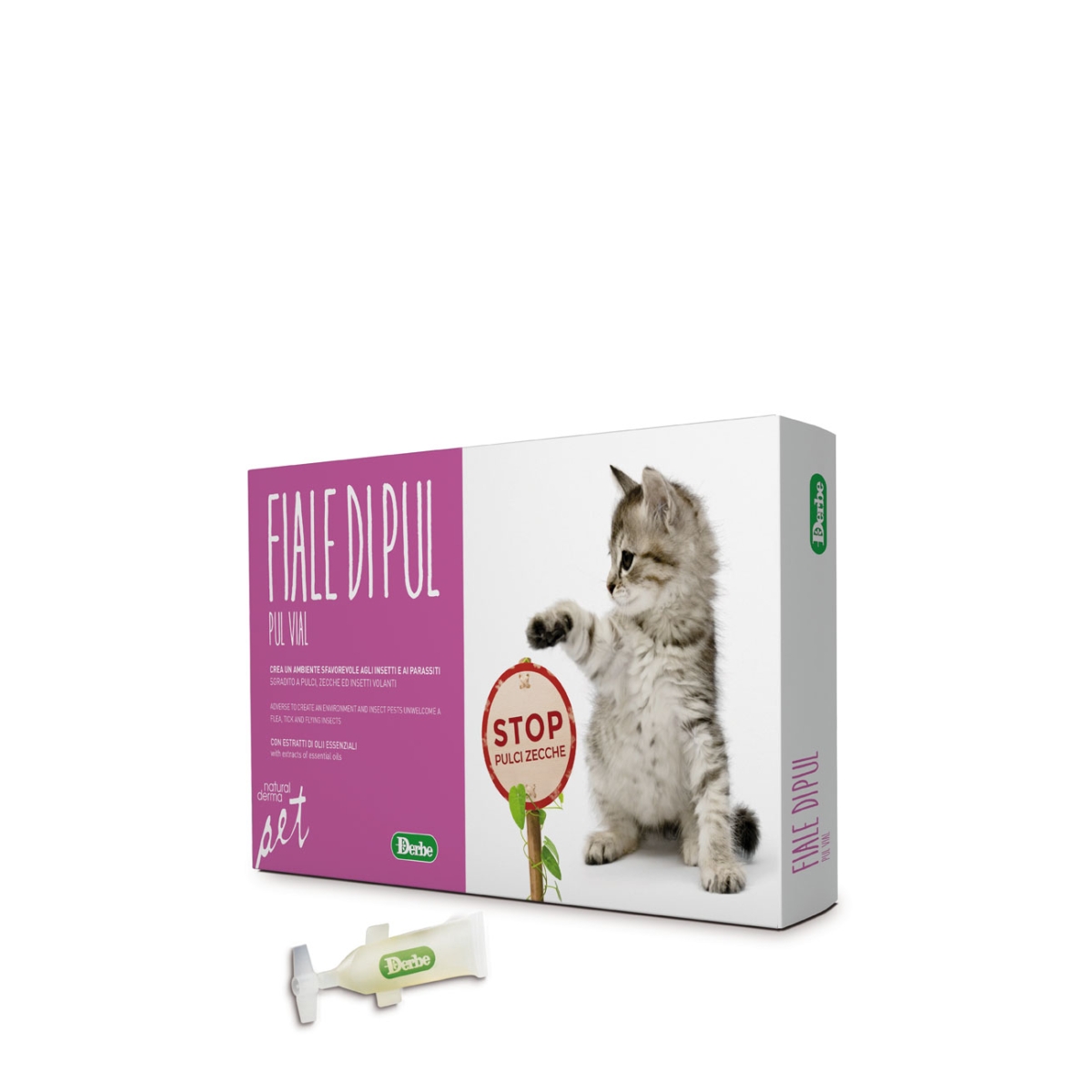 Derbe Vials ampulės katėms nuo erkių ir blusų, 4 ml, 10 vnt. - 
