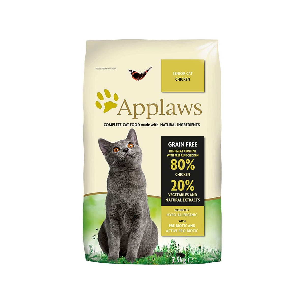Applaws Senior sausas maistas katėms-senjorėms su vištiena, 7,5 kg
