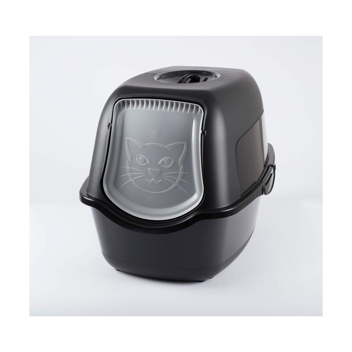 MyPet uždara kačių kraiko dėžė su aktyvintos anglies filtru, juoda - 