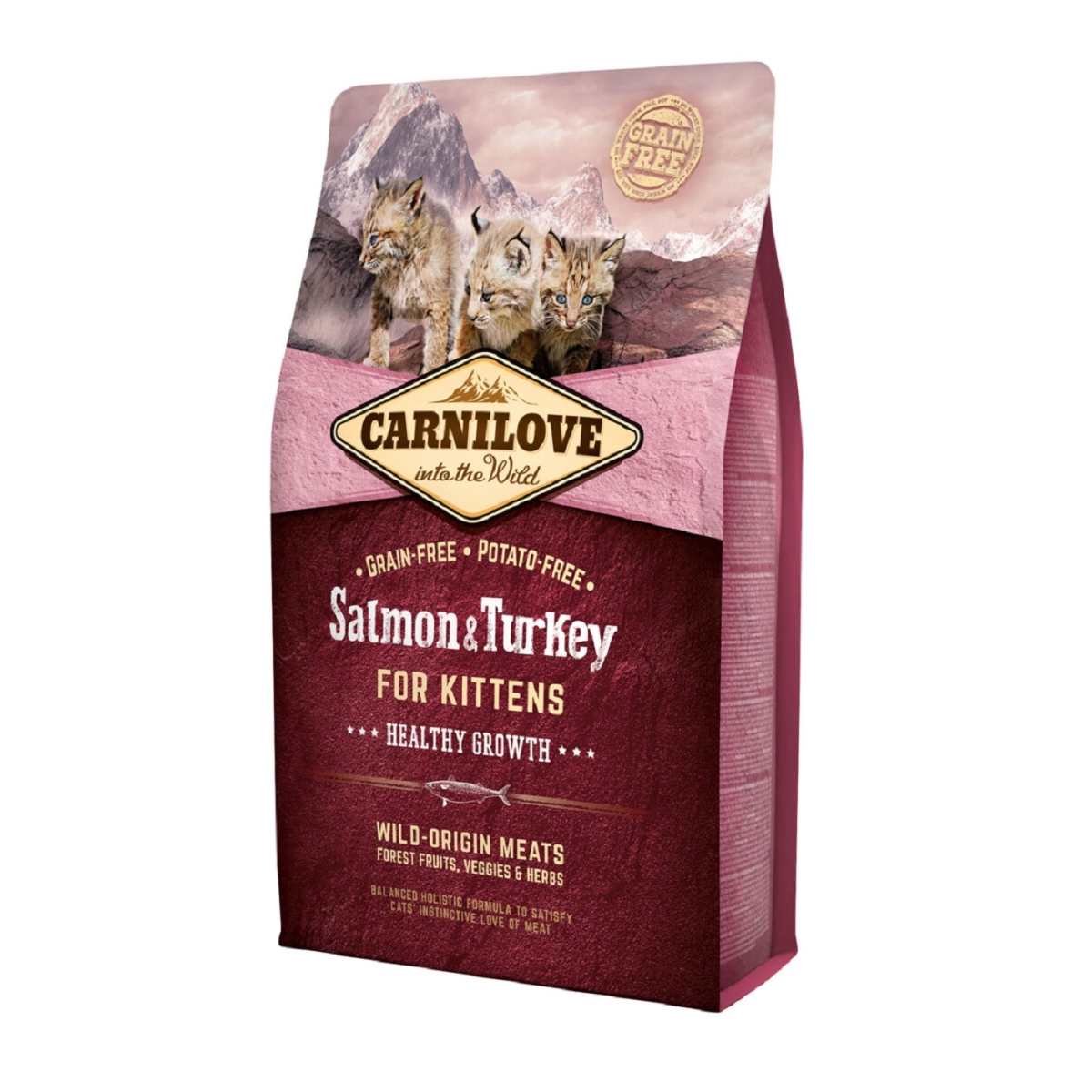 Carnilove sausas maistas kačiukams su lašiša ir kalakutiena, 400g - 