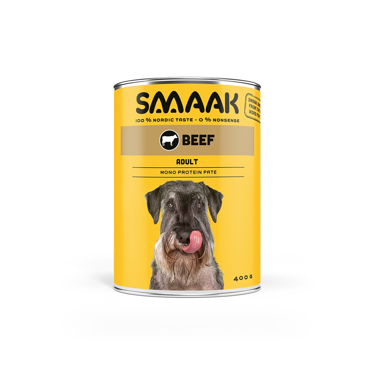 SMAAK jautienos ir ryžių konservai suaugusiems šunims, 400g - 
