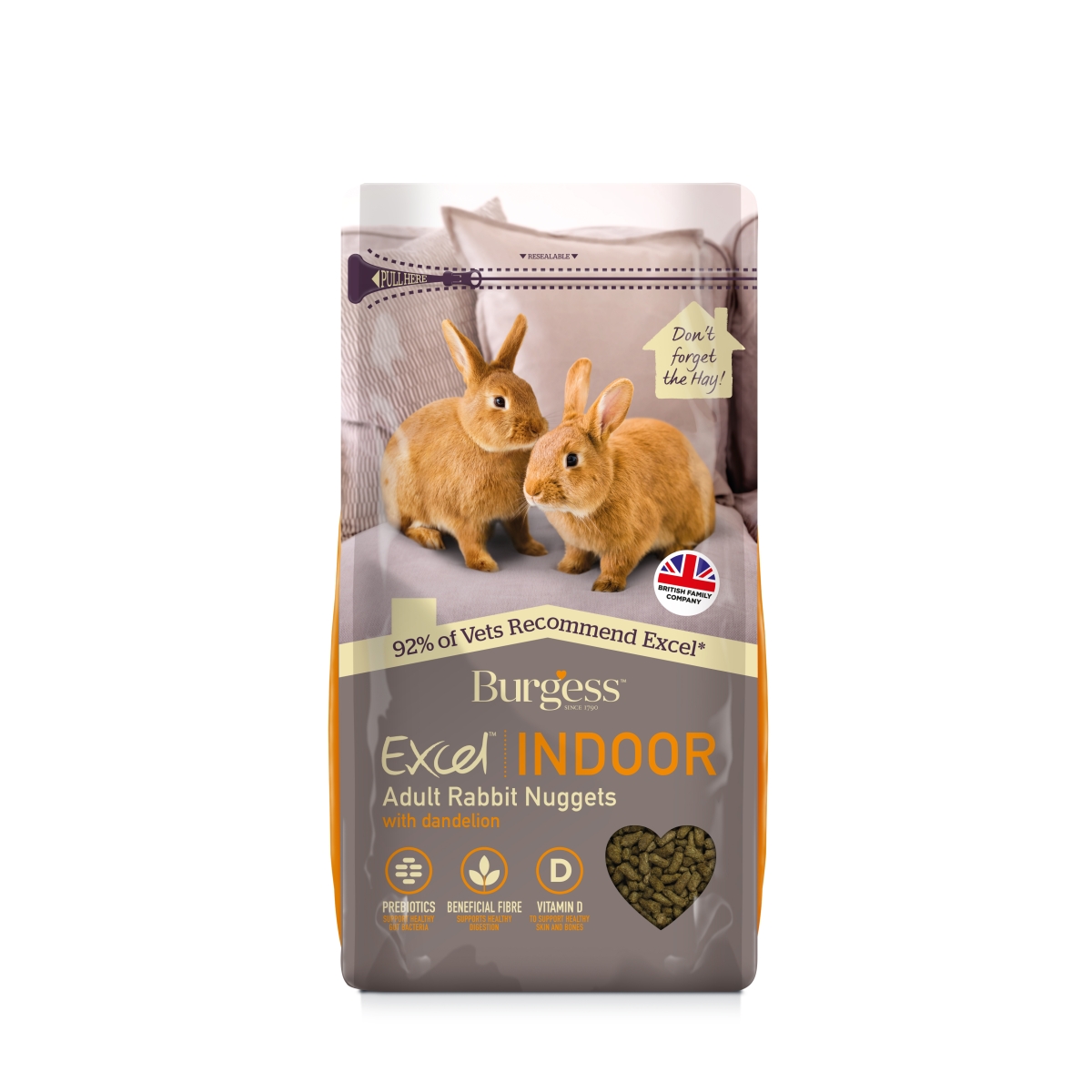 Burgess Excel Indoor maistas triušiams 1,5kg - 