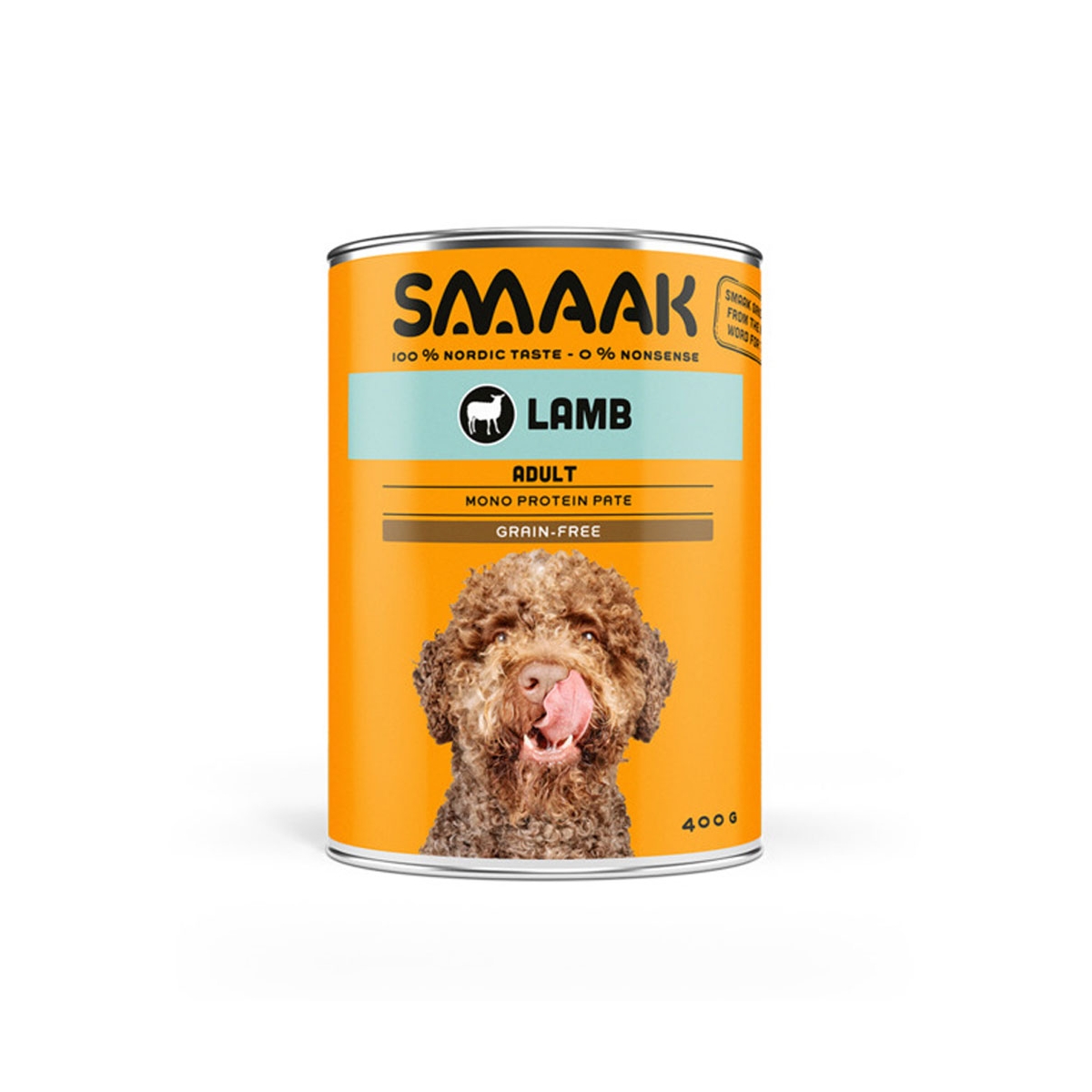 SMAAK konservai suaugusiems šunims be grūdų, su ėriena, 400 g - 