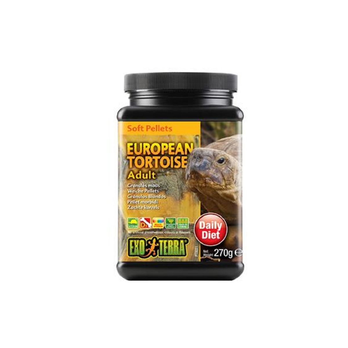 Exo Terra suaugusių europinių vėžlių maistas, 270g - 