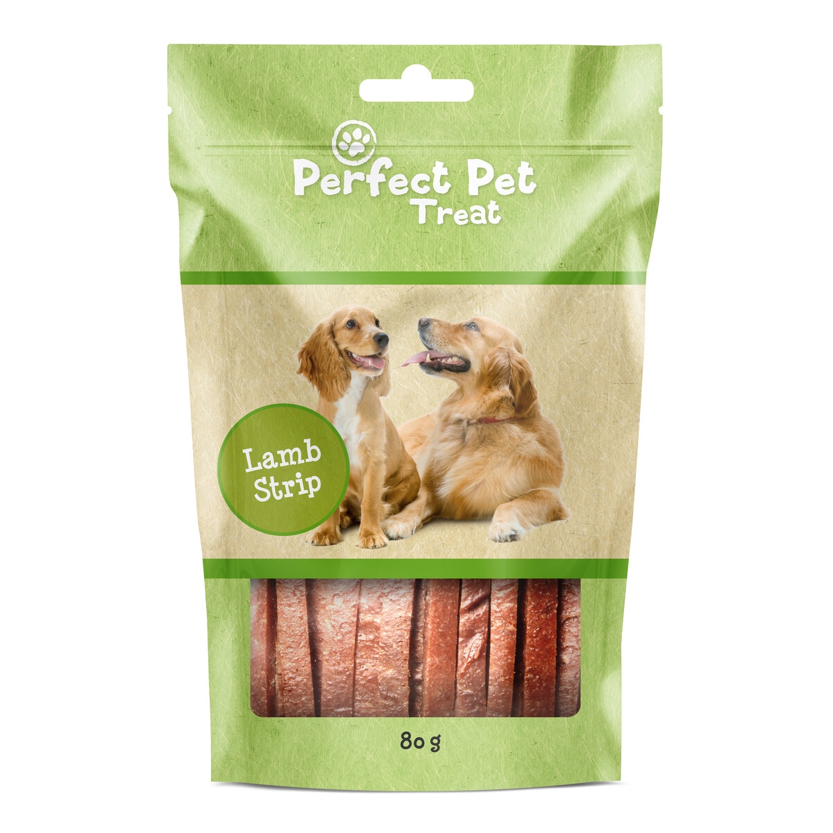 Perfect Pet džiovintos ėrienos juostelės šunims, 80 g - 