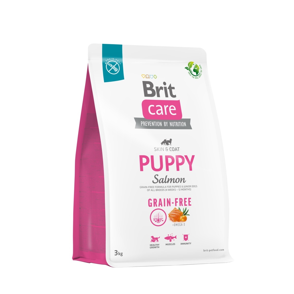 Brit Care Puppy sausas maistas šuniukams su lašiša, 3kg - 