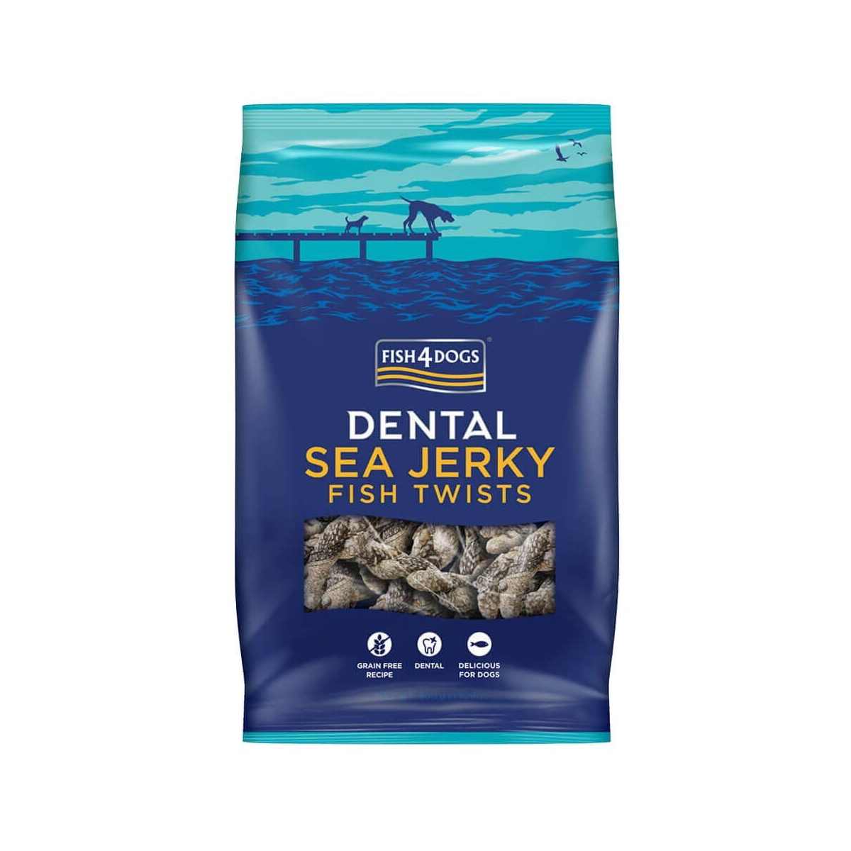 Fish4Dogs sea jerky fish twists skanėstas šunims 100 g - 