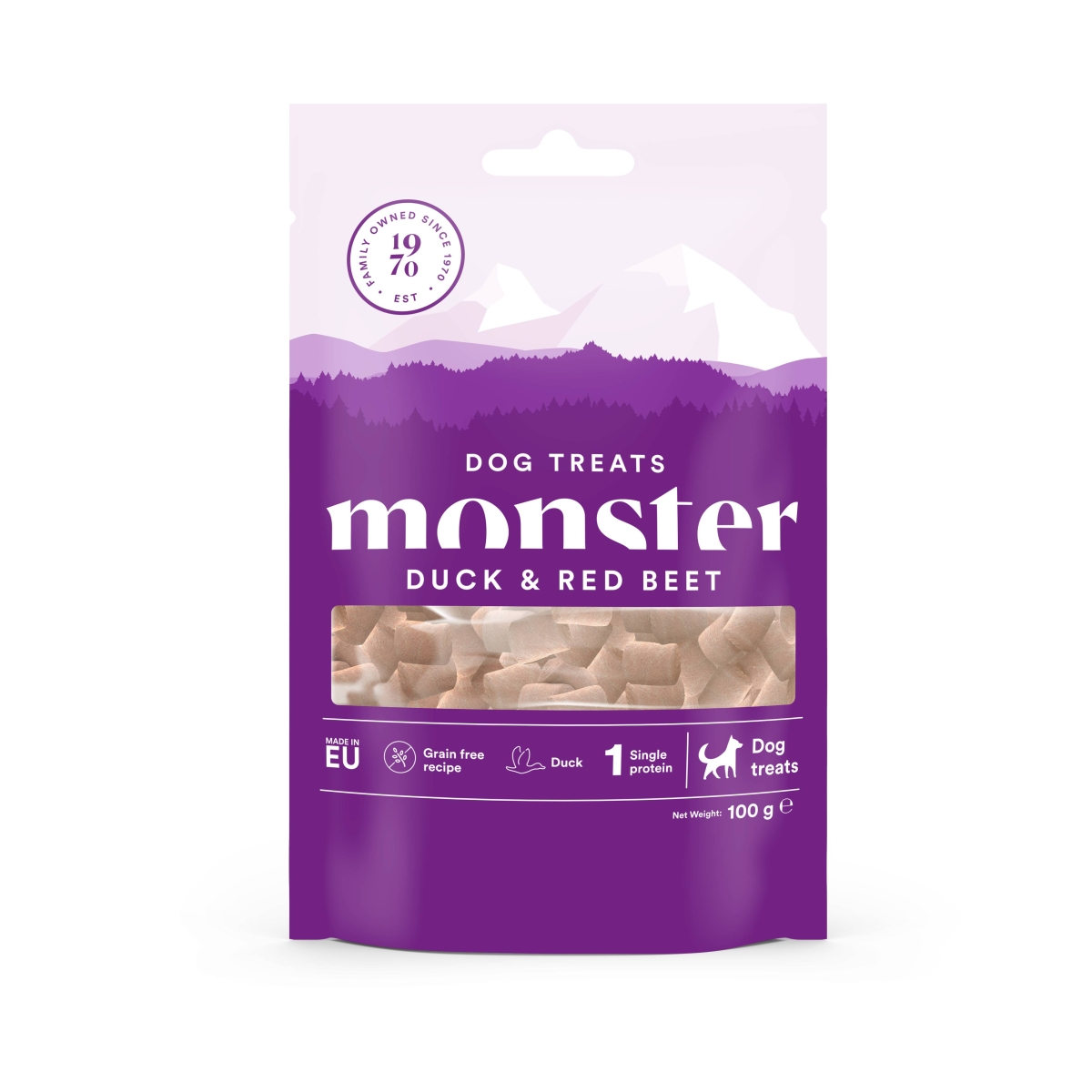 MONSTER SKANĖSTAI ŠUNIMS SU ANTIENA IR BUROKĖLIAIS, 100 G - 