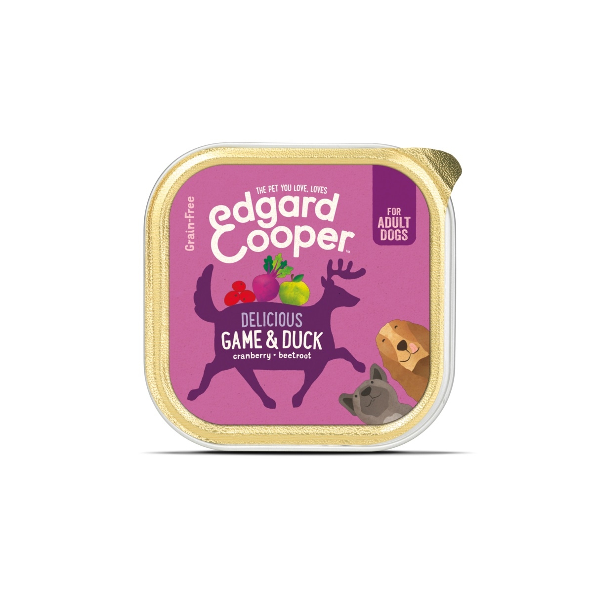 Edgard Cooper konservuotas maistas šunims, su žvėriena ir antiena,150g -  1