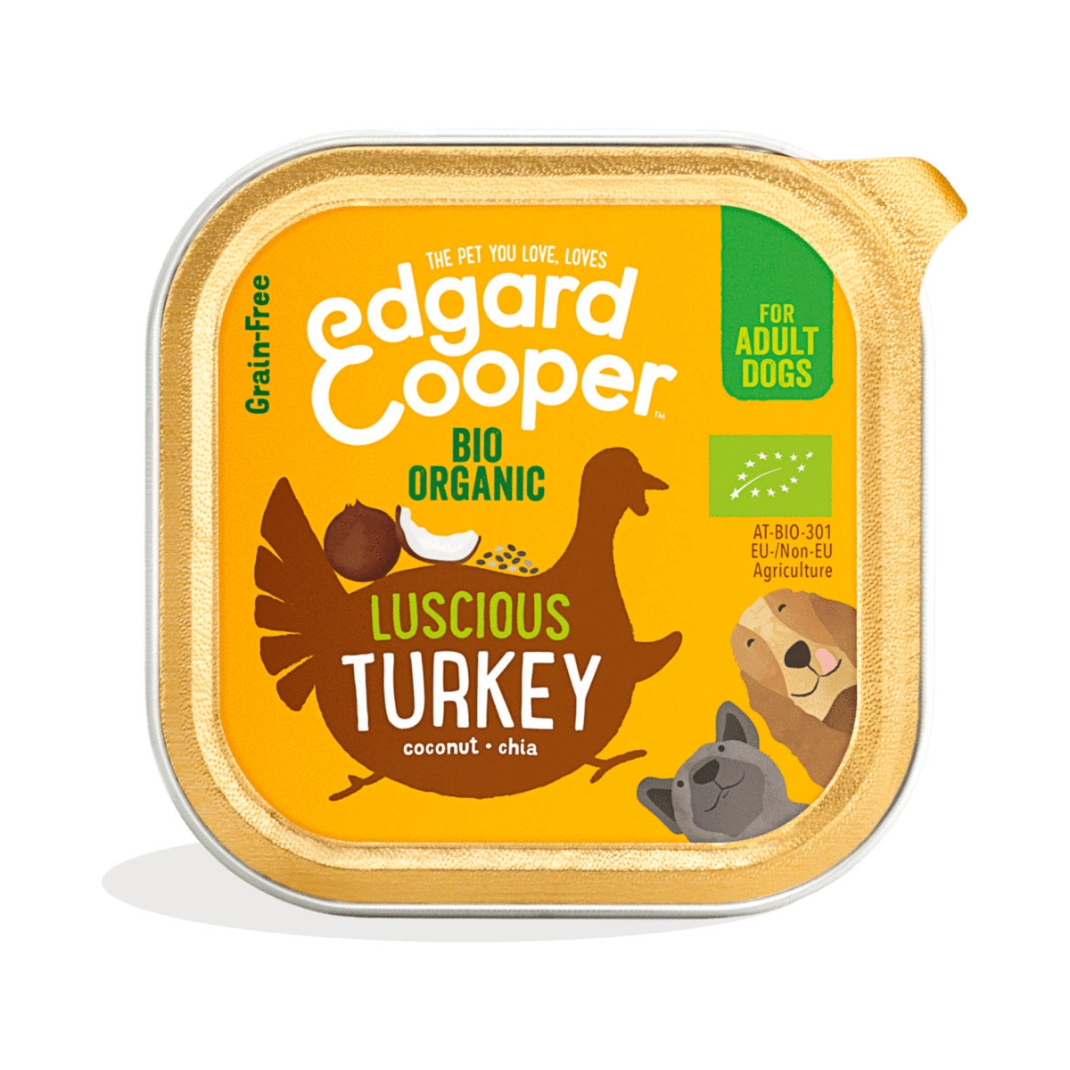 Edgard Cooper konservai šunims su organine kalakutiena, 100g -  1