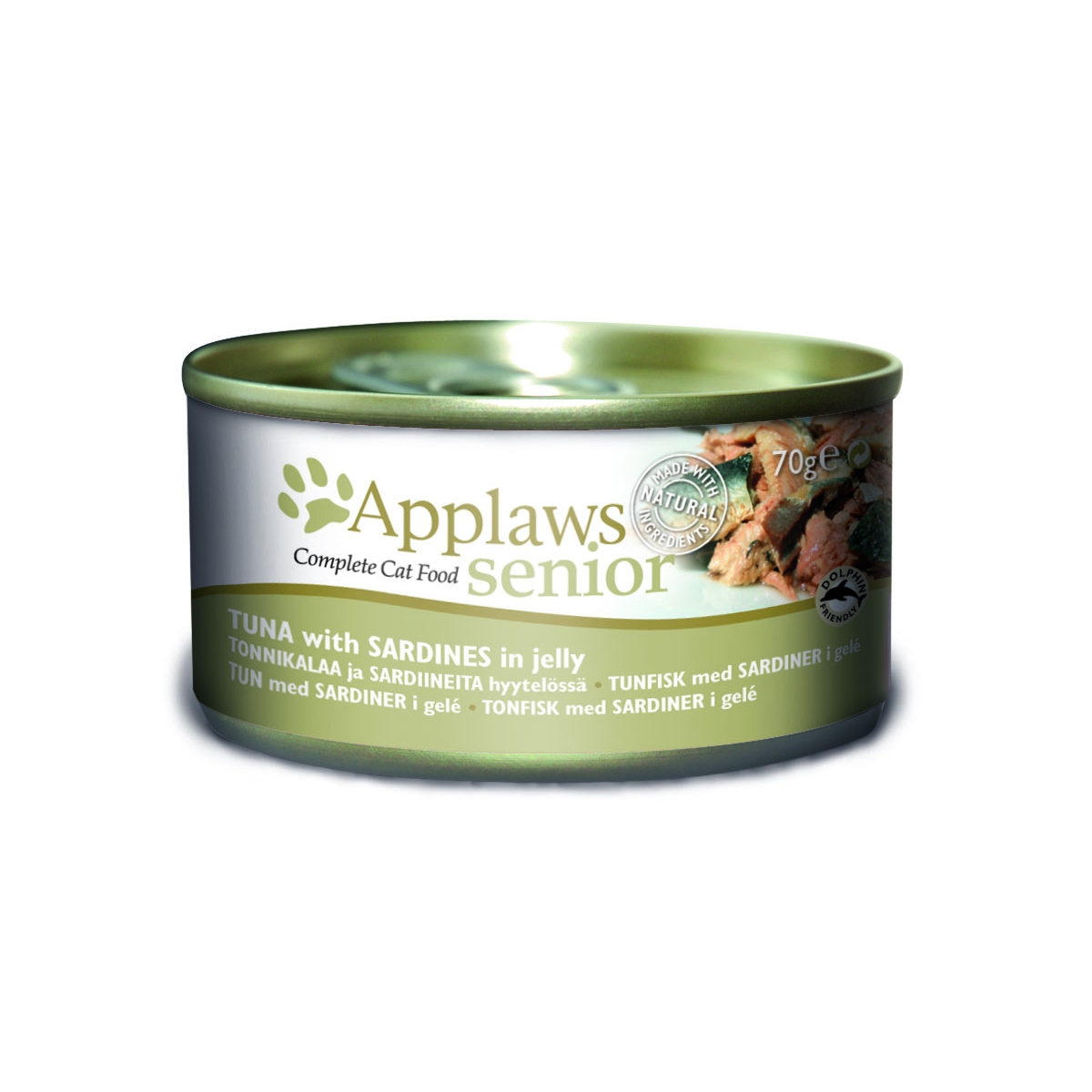 Applaws drebučiai katėms su tunais ir sardinėmis, 70 g