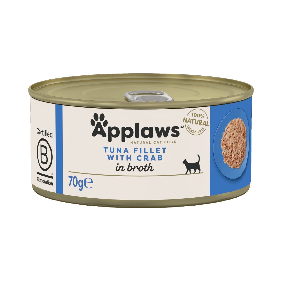 Applaws konservai katėms su tunu ir krabais, 70g - 