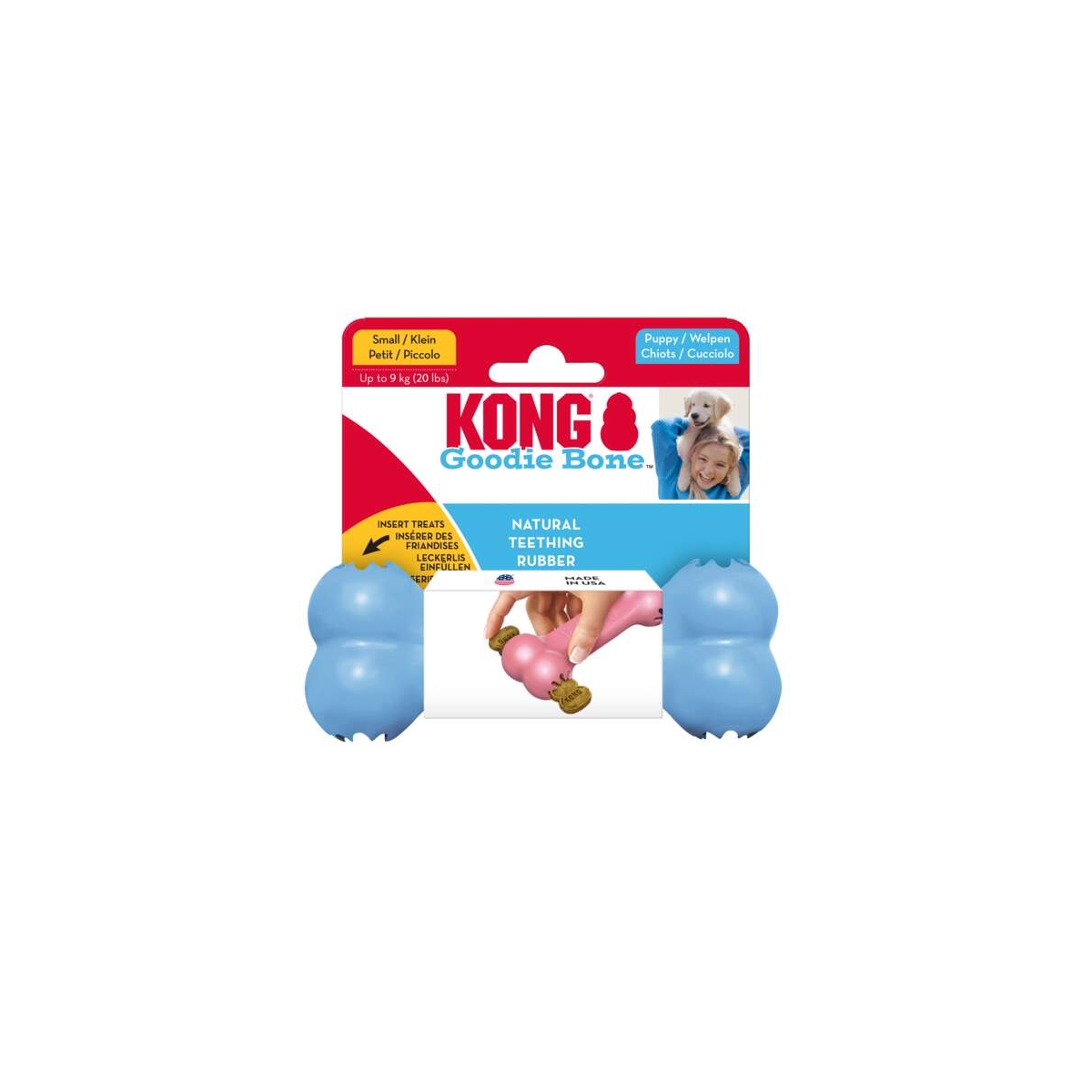 KONG Puppy Goodie Bone™ žaislas šuniukams, S dydis, 4,83 × 13,08 × 3,1 - 