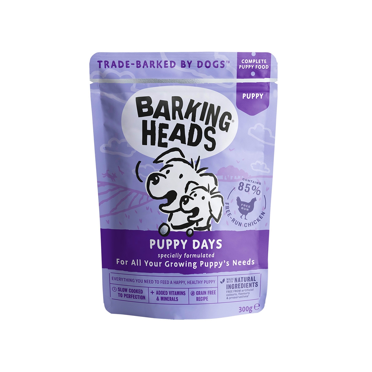Barking Heads Puppy Days konservai šuniukams su vištiena, 300 g -  1