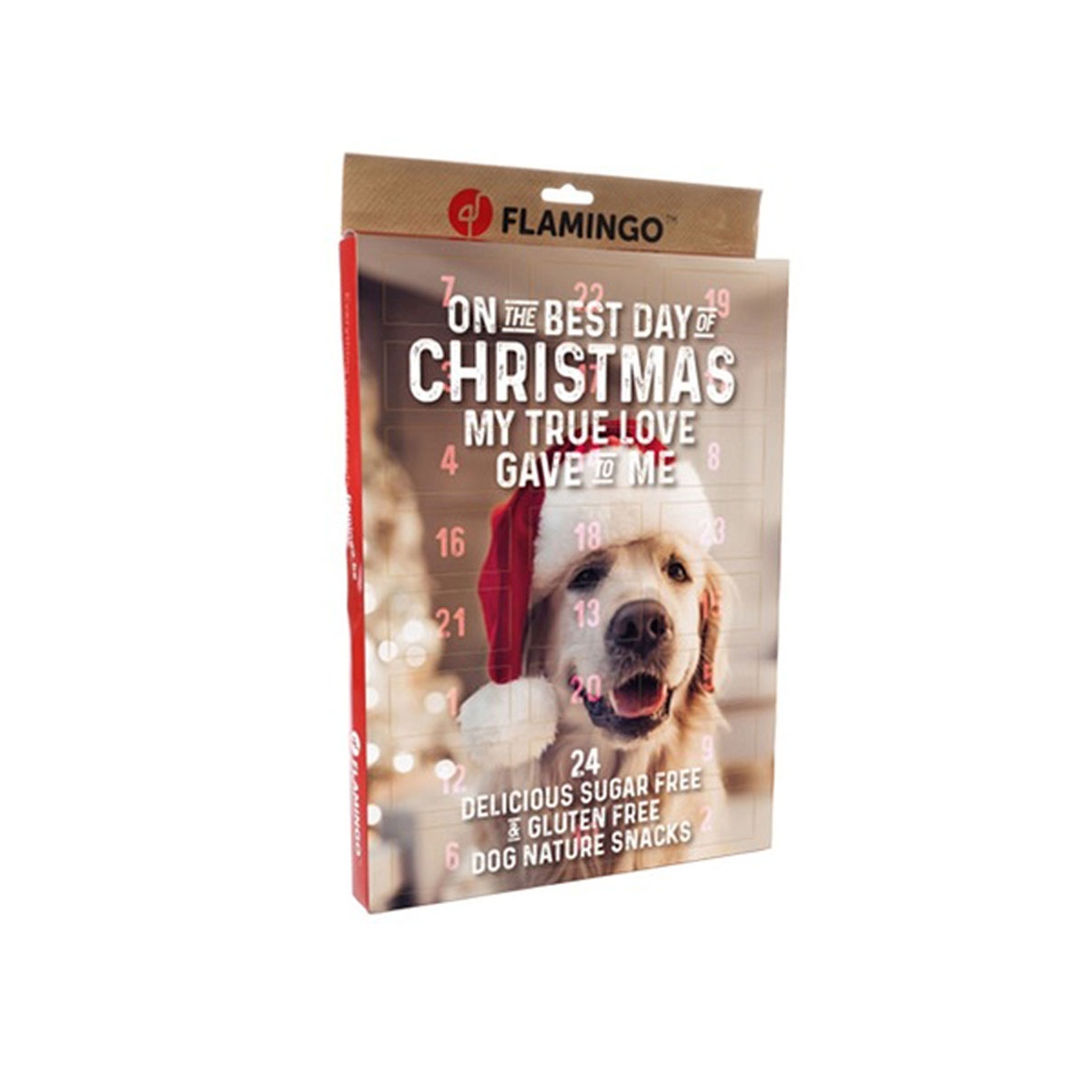 Flamingo Christmas advento kalendorius šunims, 130 g - 