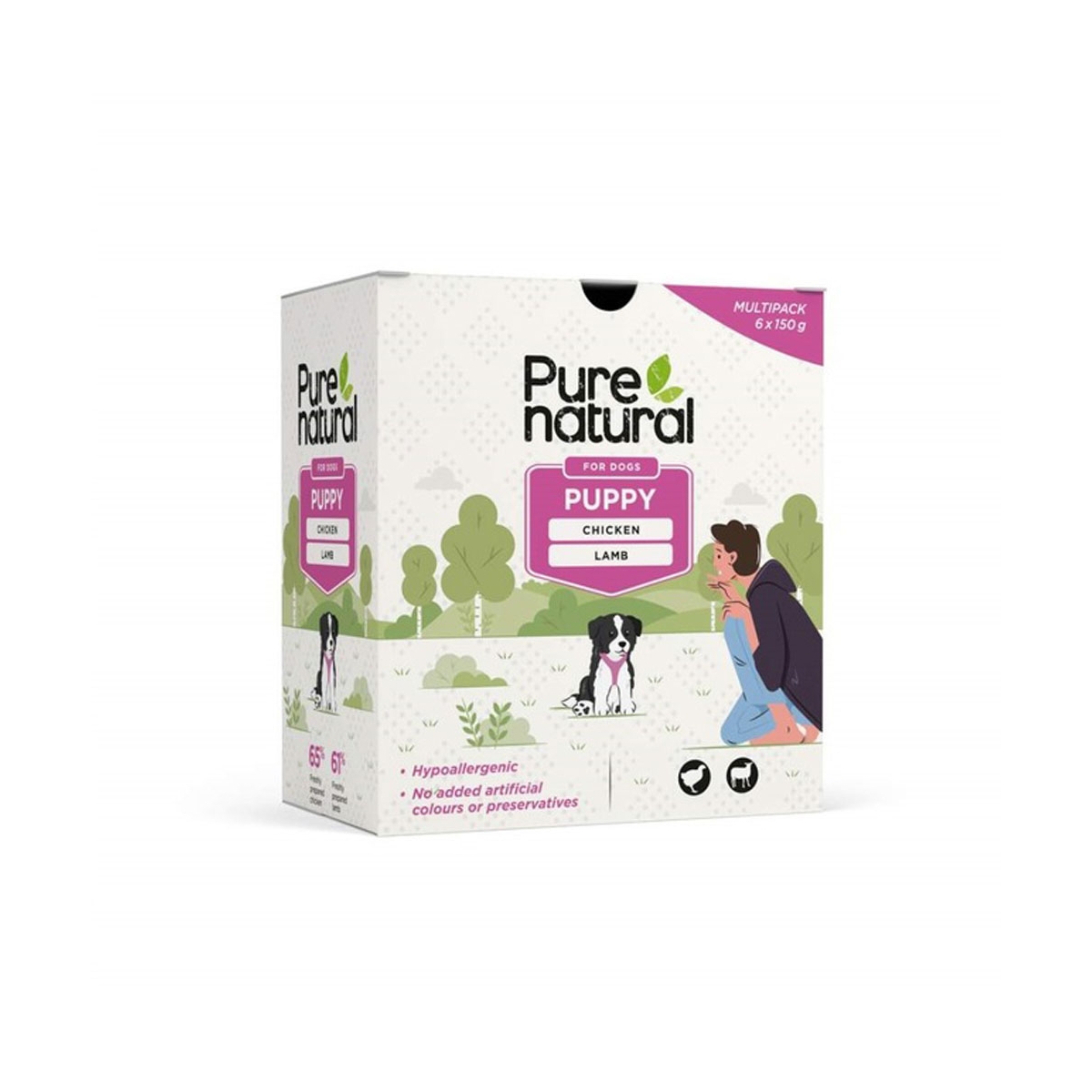 Purenatural konservų rinkinys šuniukams, 6 x 150 g - 