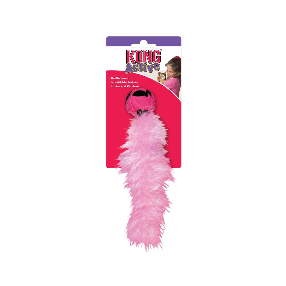 KONG WILD TAILS ŽAISLAS KATĖMS KAMUOLIUKAS SU UODEGA - 