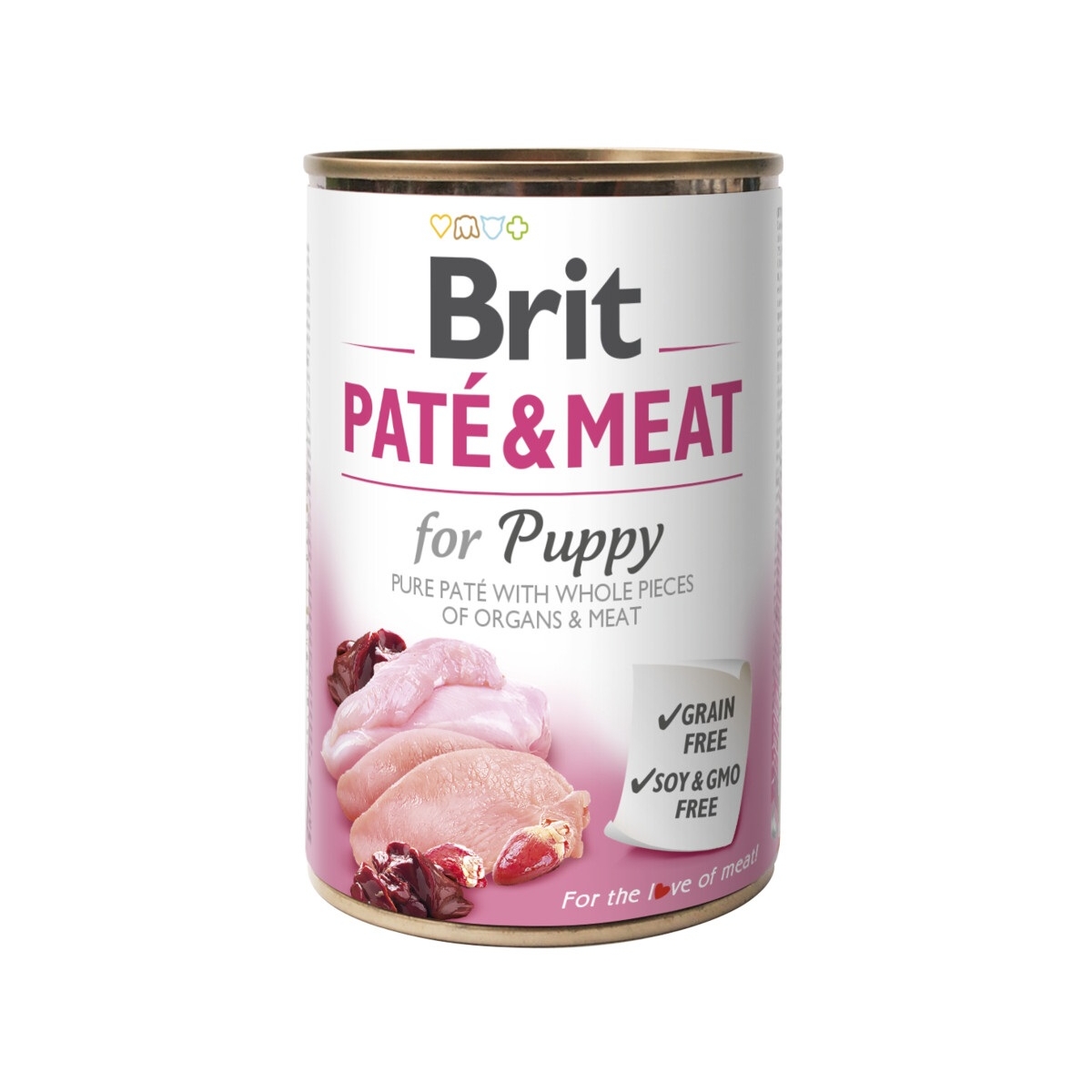 Brit Care Pate&Meat konservai šuniukams su vištiena/kalakutiena, 400g - 