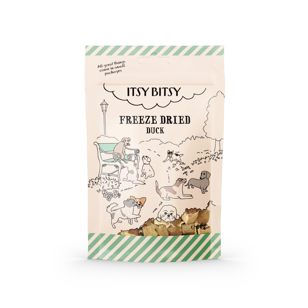ItsyBitsy liofilizuotas skanėstas šunims – antiena, 40g - 