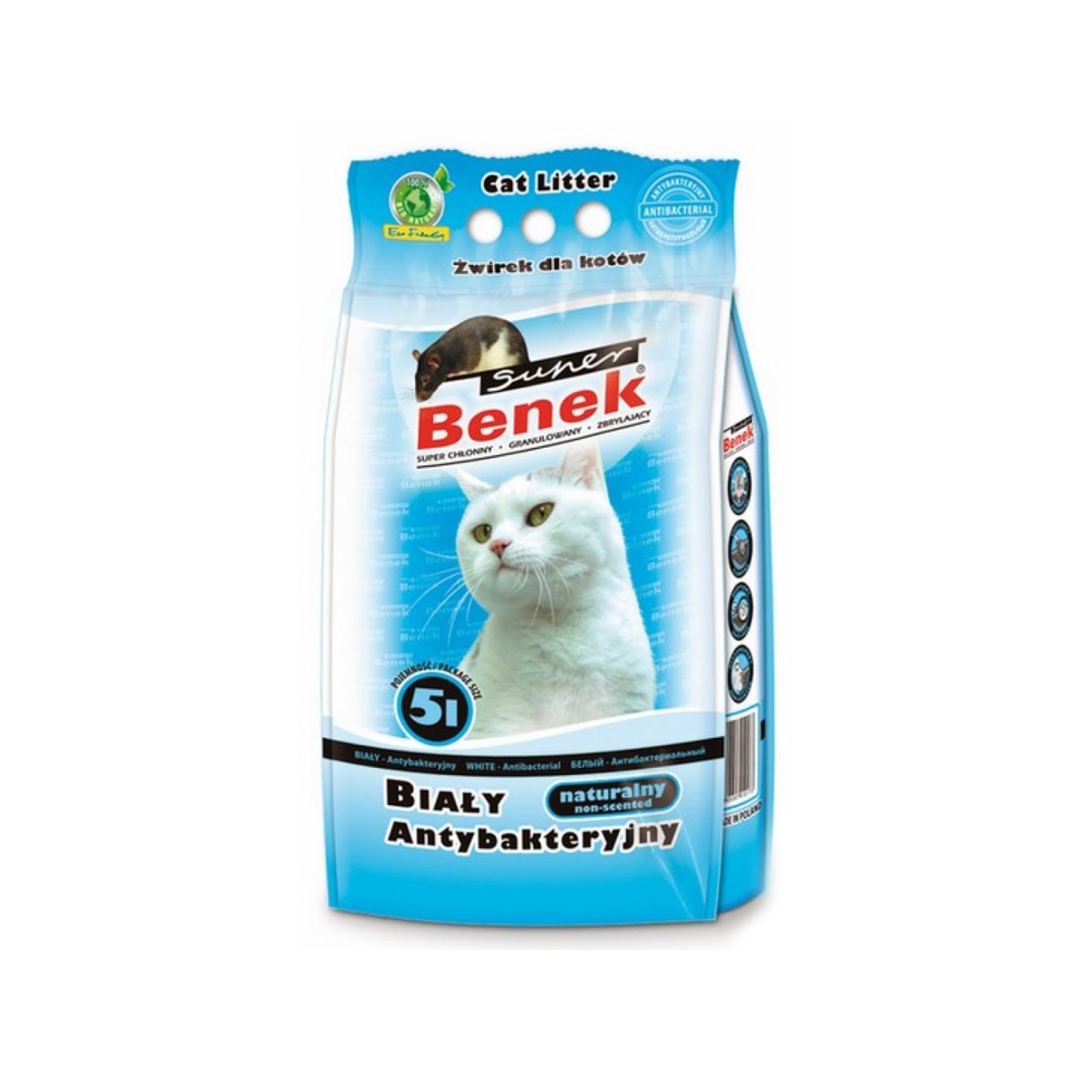 Certech Benek Pers Antibacterial kraikas katėms, 5 L - 