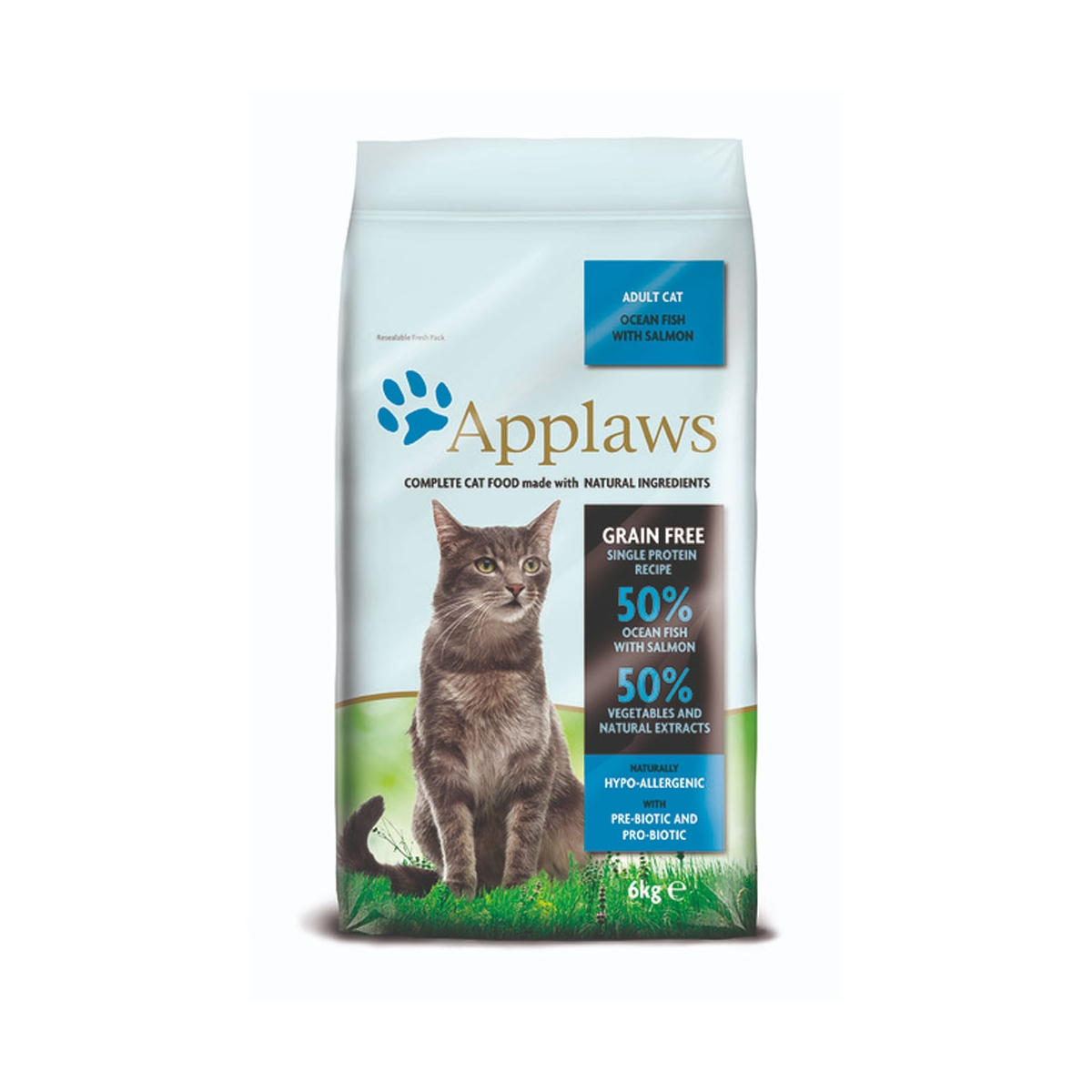 Applaws Adult Cat sausas maistas katėms su lašiša, 6 kg