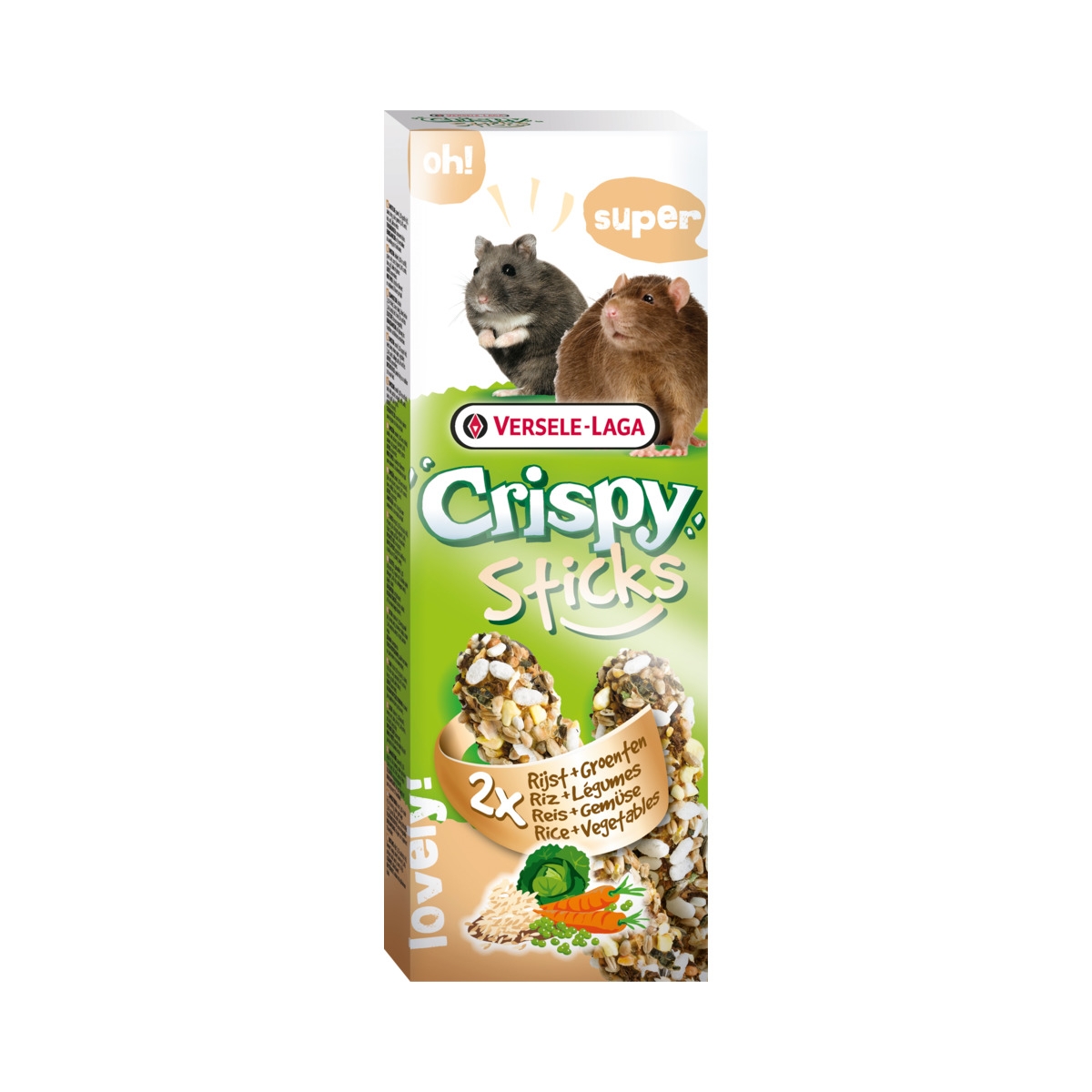 Versele-Laga Crispy Sticks su ryžiais ir daržovėmis 2vnt - 