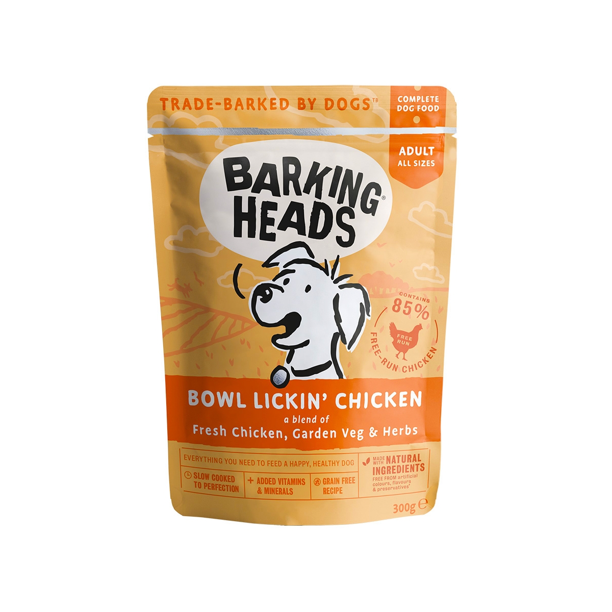 Barking Heads Bowl Lickin' Chicken konservai šunims su vištiena, 300g -  1