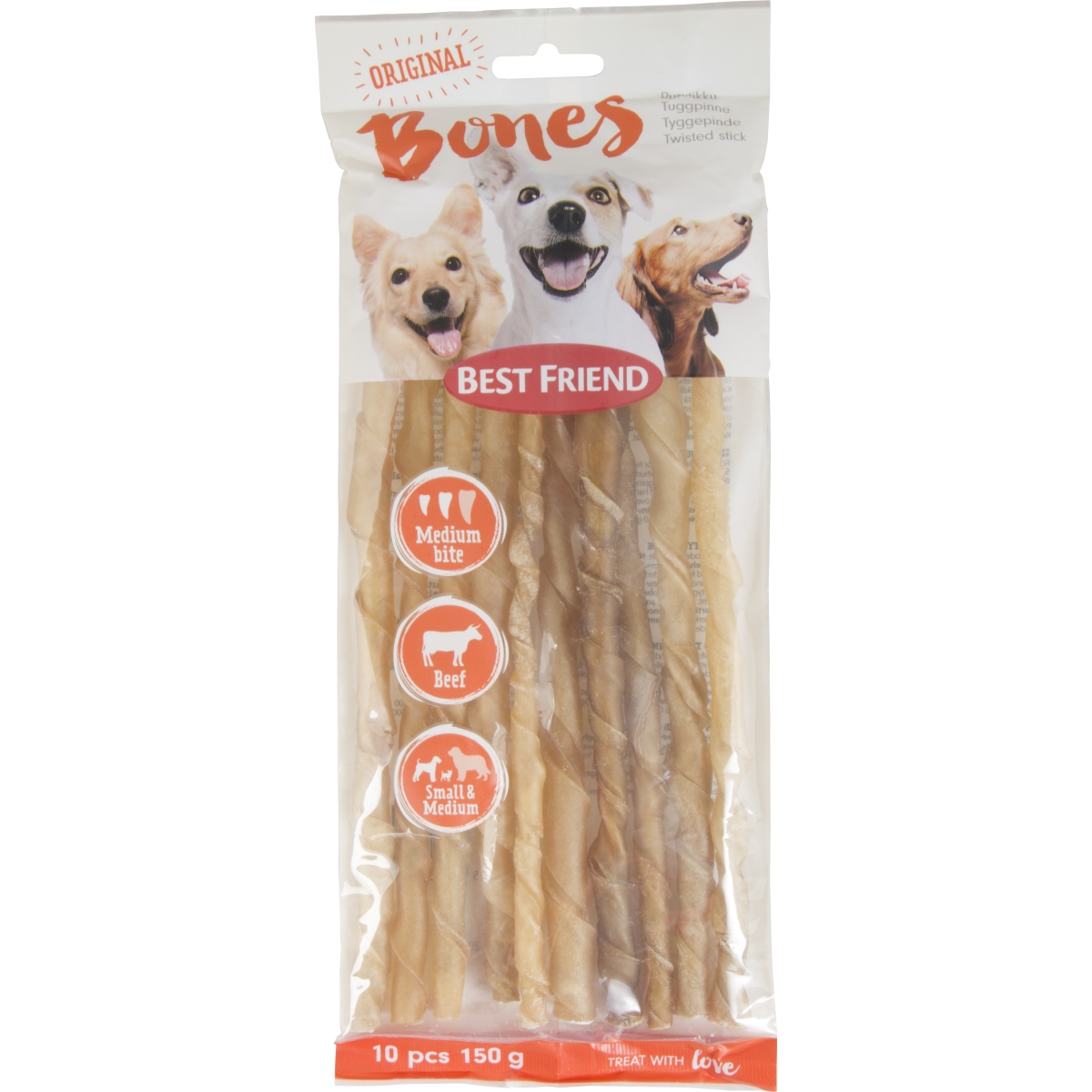 Best Friend kramtukai šunims S/M, 10 vnt. - 
