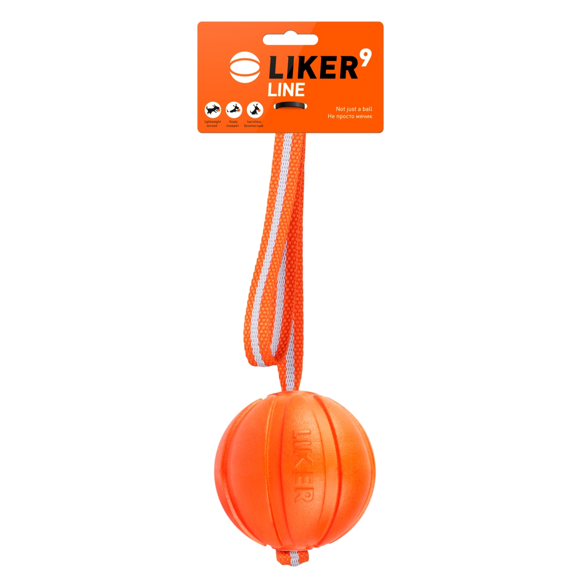 Collar Likers Line žaislas šunims, 9 cm, oranžinis -  1