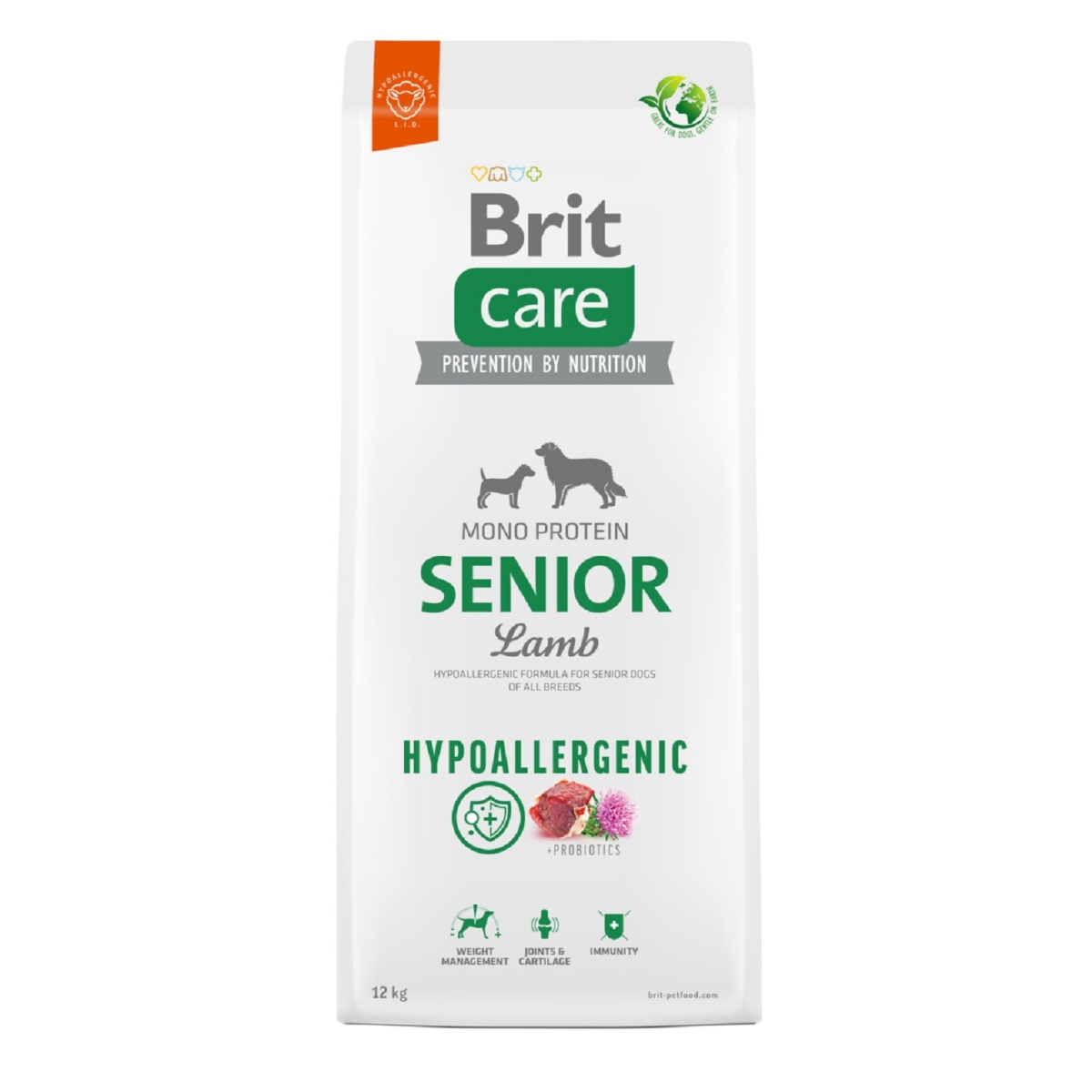Brit Care Senior Sausas šunų maistas, ėriena/ryžiai, 12 kg - 