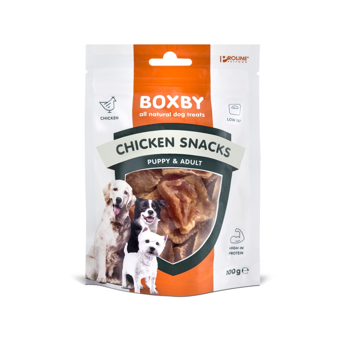 Boxby Chicken Snacks skanėstas šunims, 100g