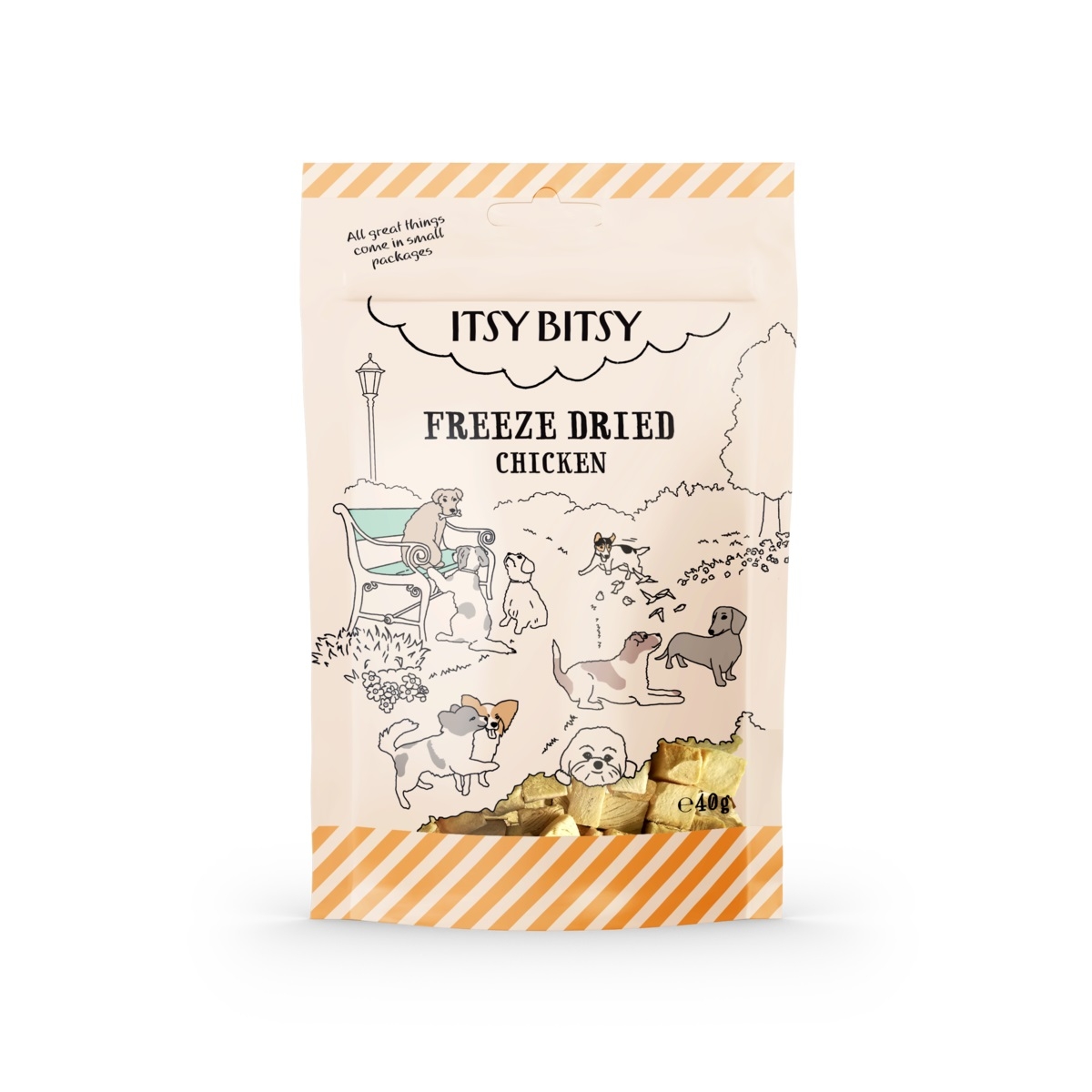 ItsyBitsy liofilizuotas skanėstas šunims – vištiena, 40g - 