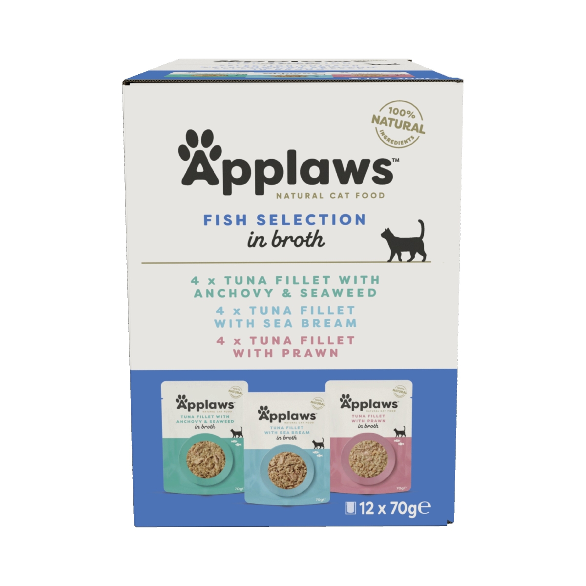 Applaws konservų rinkinys katėms, su žuvimi 12 X 70 g - 
