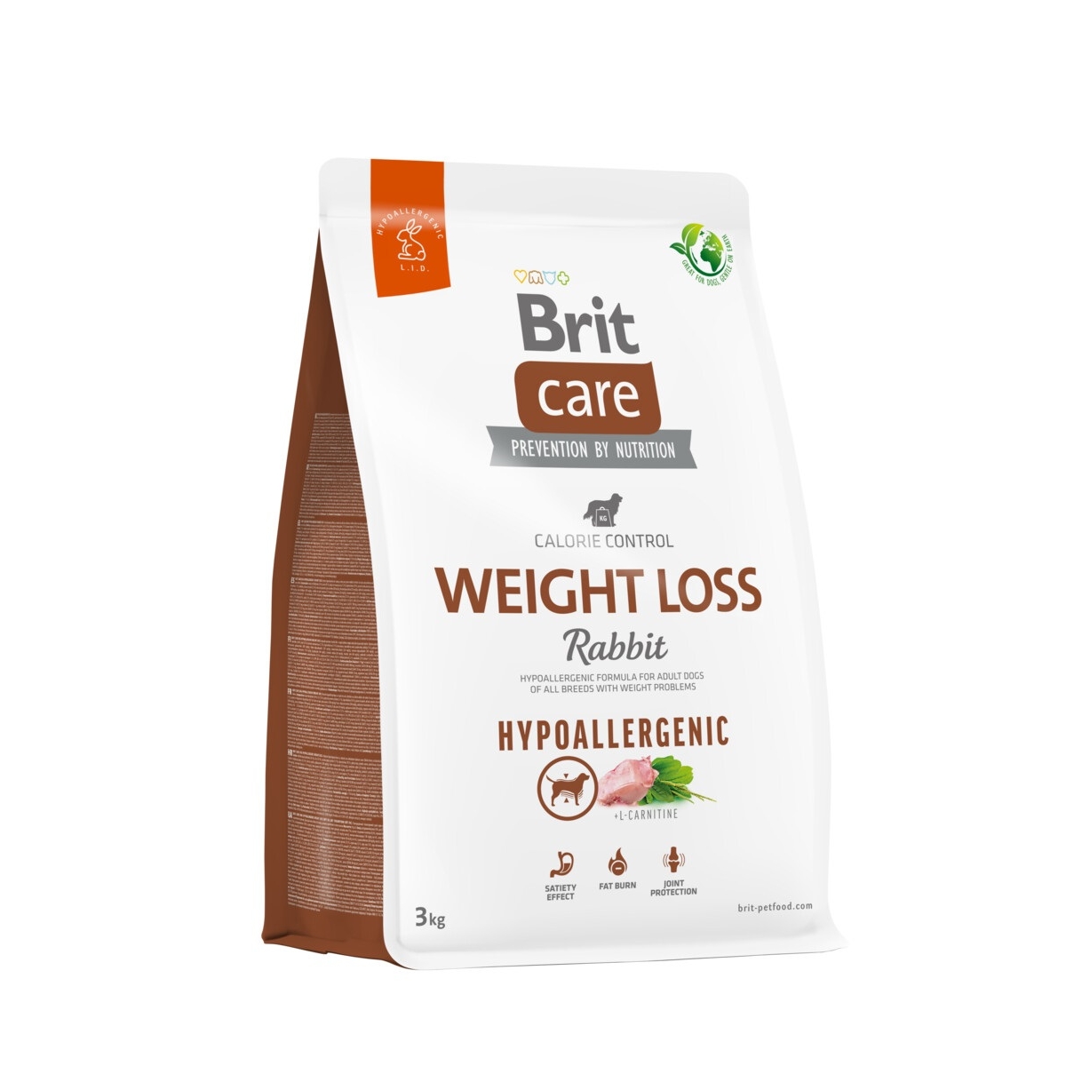 Brit Care Weight Loss maistas šunims su triušiena, 3 kg - 