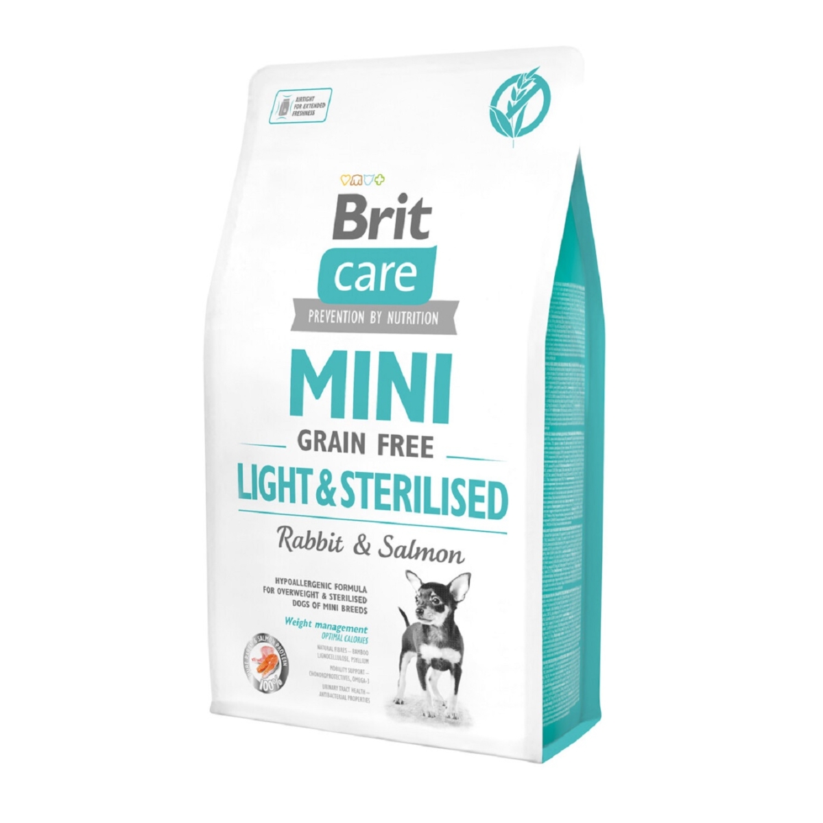 Brit Care mini light&sterilised begrūdis maistas šunims, 2kg - 