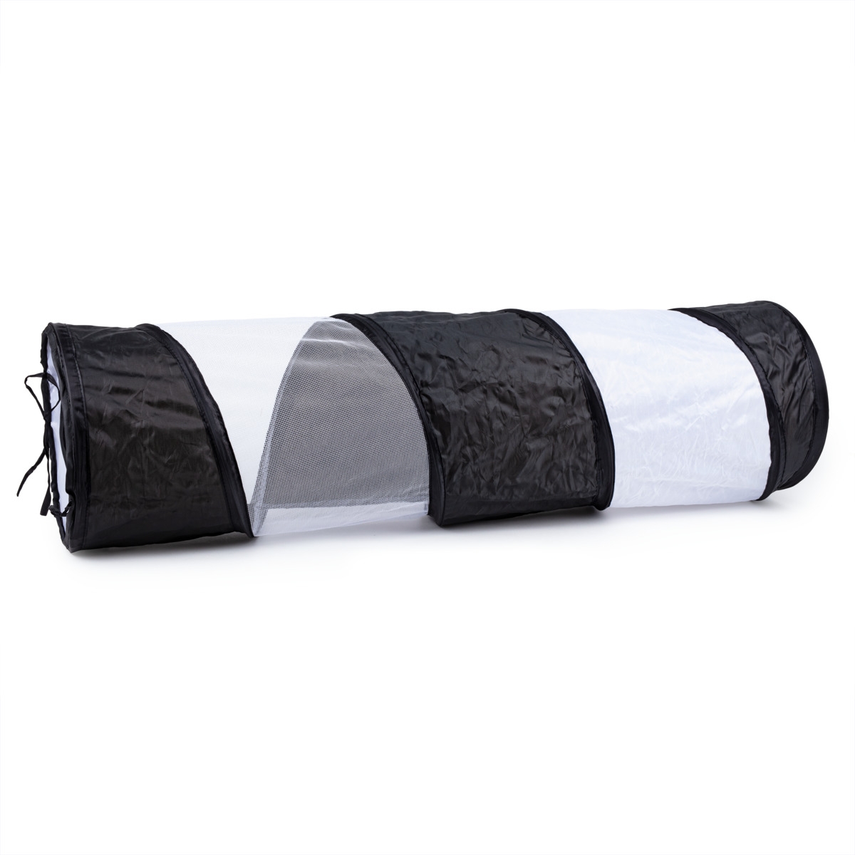 Little & Bigger tunelis katėms, juoda/ balta, 90 cm - 